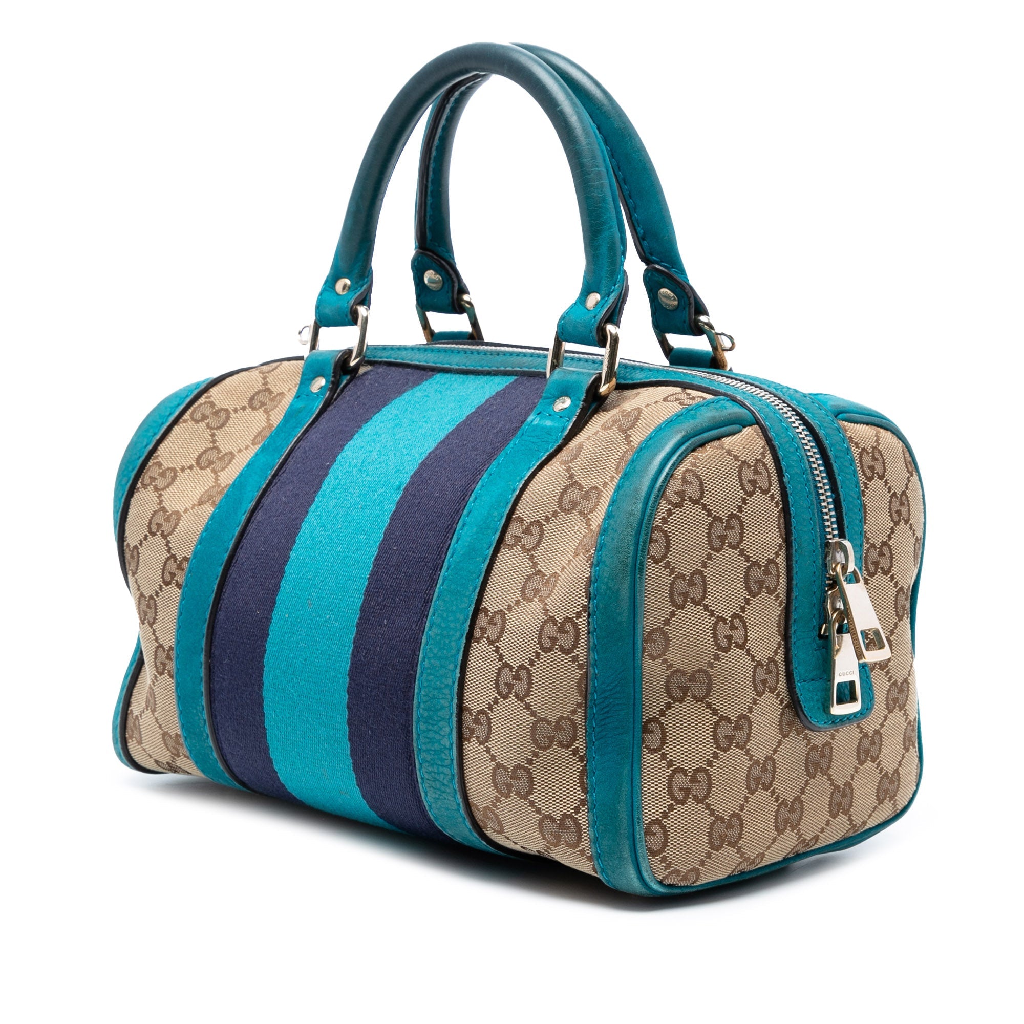 Vintage Web Boston Bag GG Canvas Small