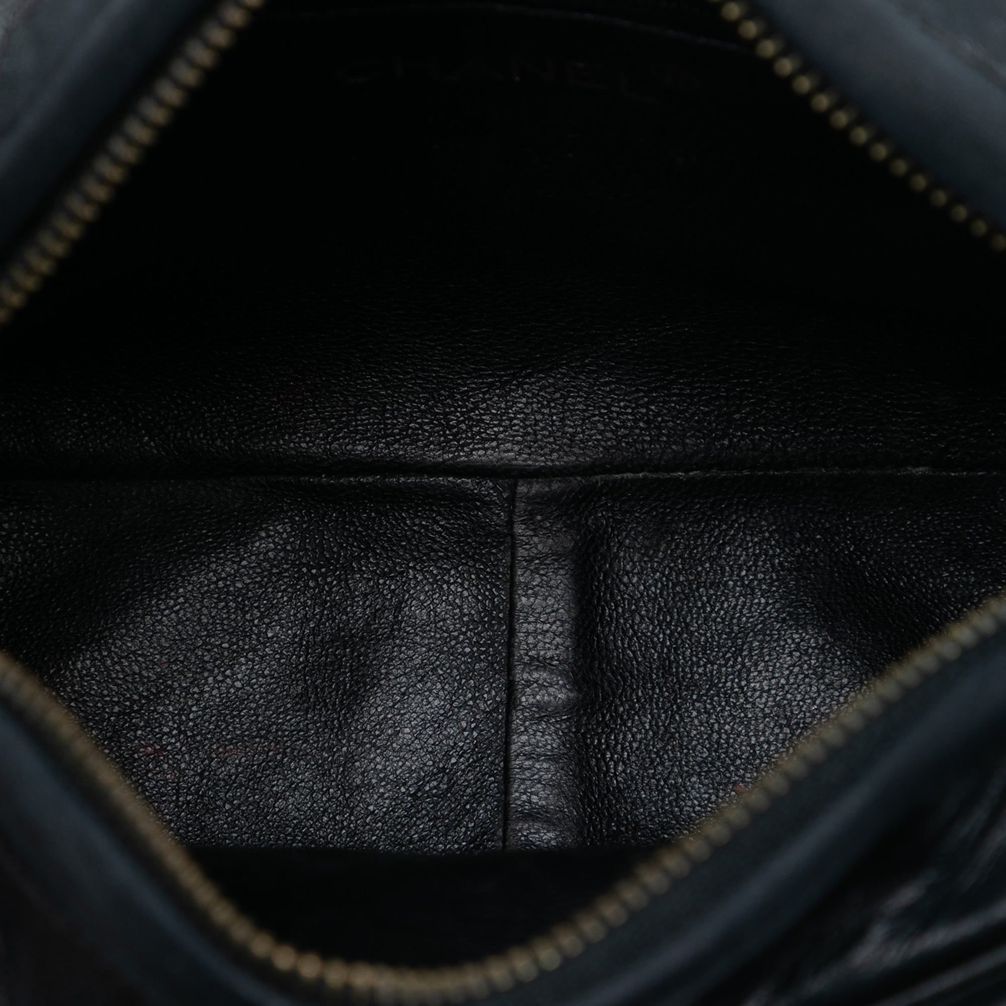 Vintage Front Pocket Camera Bag Quilted Leather Small