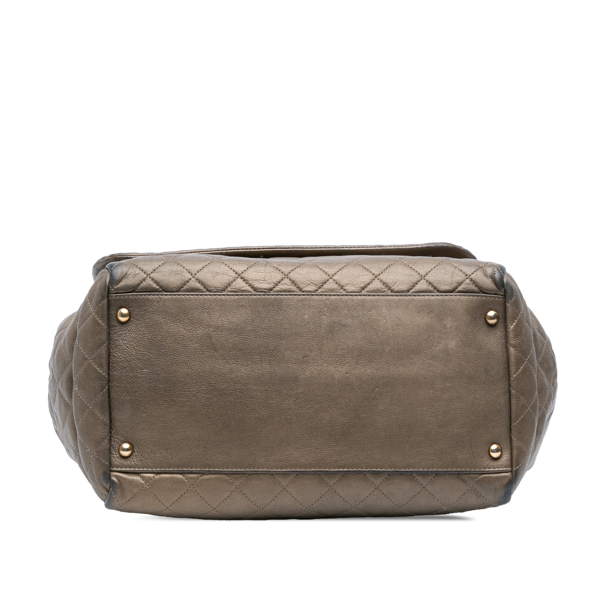 Istanbul Accordion Flap Bag Quilted Aged Leather Medium