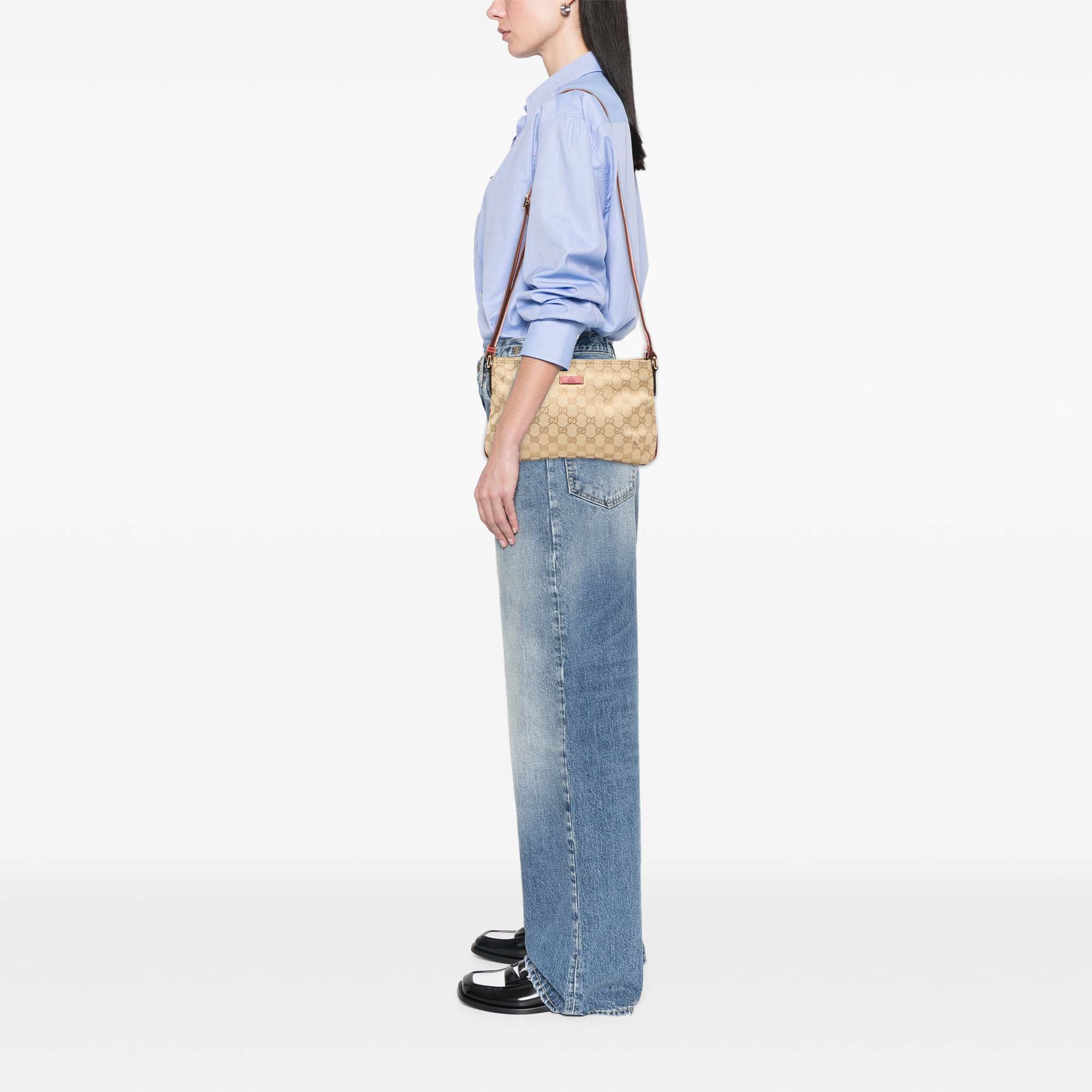 Web Strap Messenger Bag GG Canvas Small