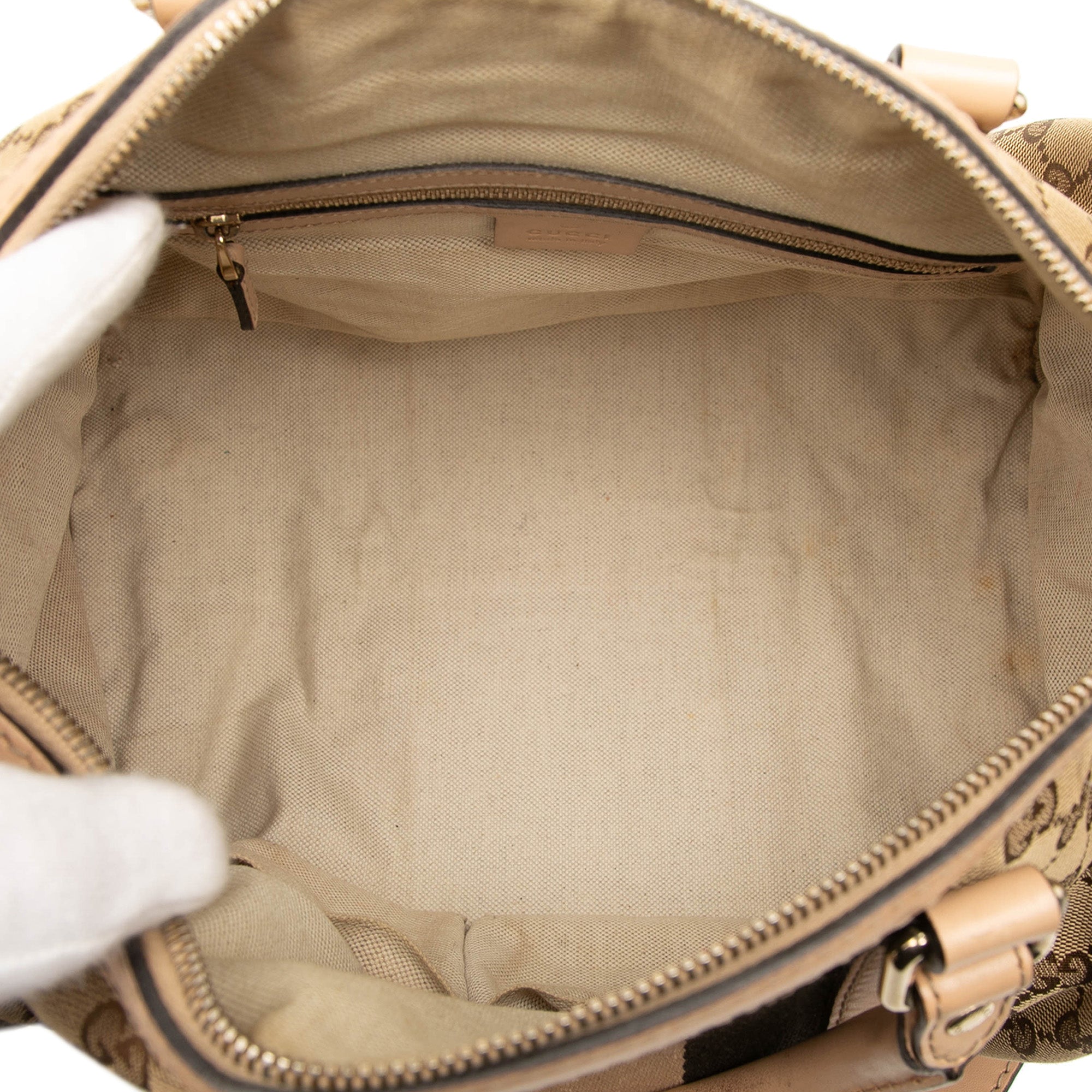 Vintage Web Boston Bag Leather Medium