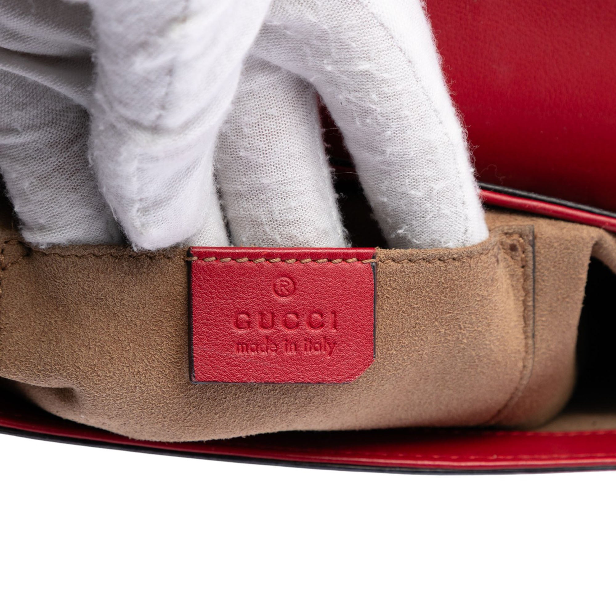 Padlock Saddle Shoulder Bag GG Coated Canvas and Leather Medium