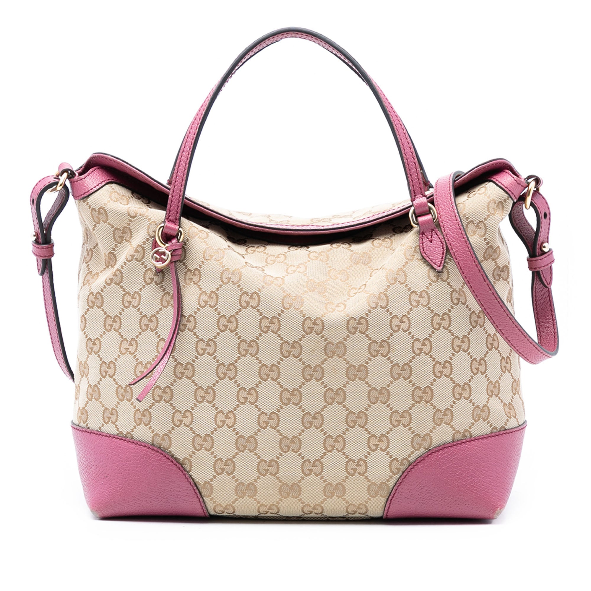 Bree Convertible Top Handle Bag GG Canvas with Leather Medium