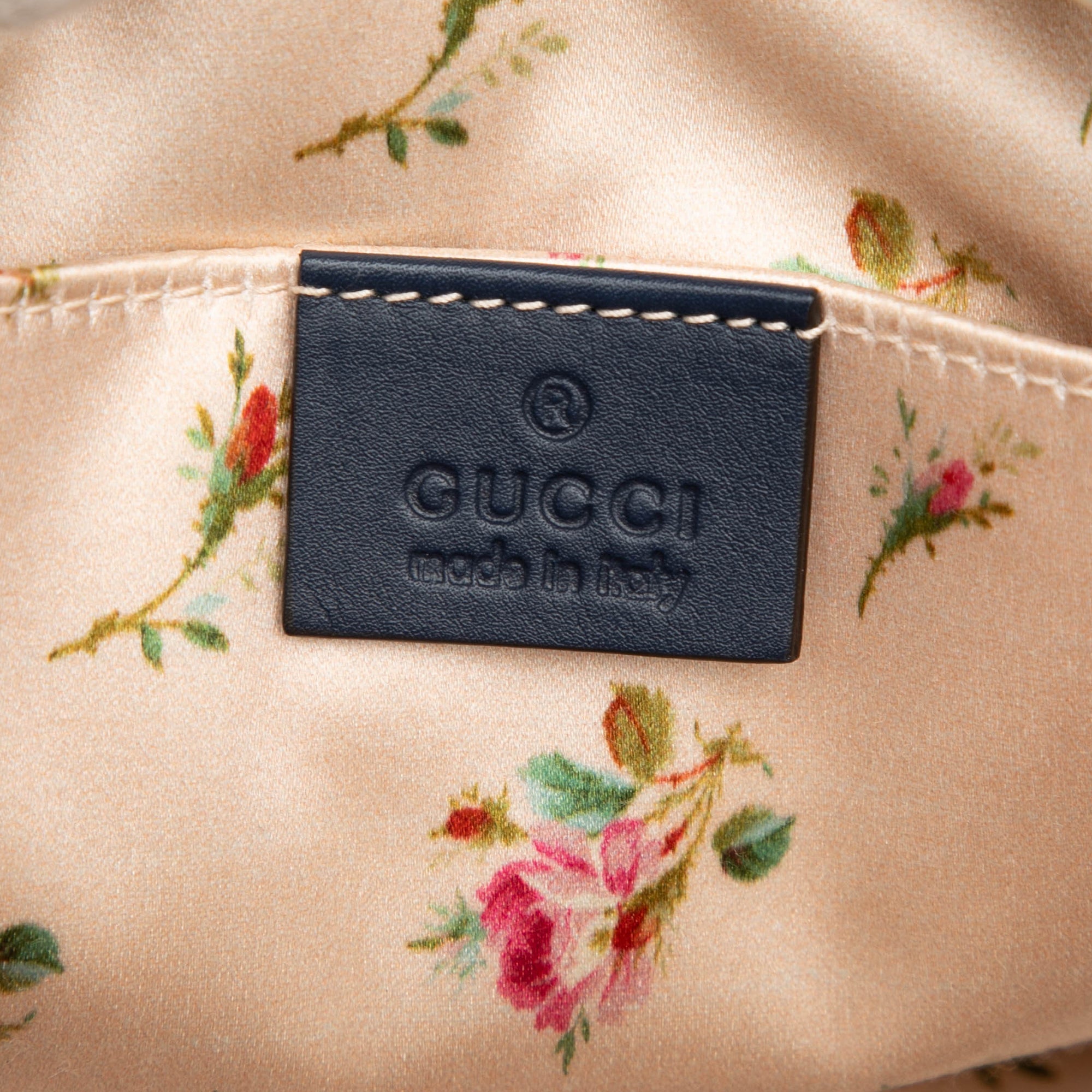 Pearly GG Marmont Shoulder Bag Matelasse Denim Small