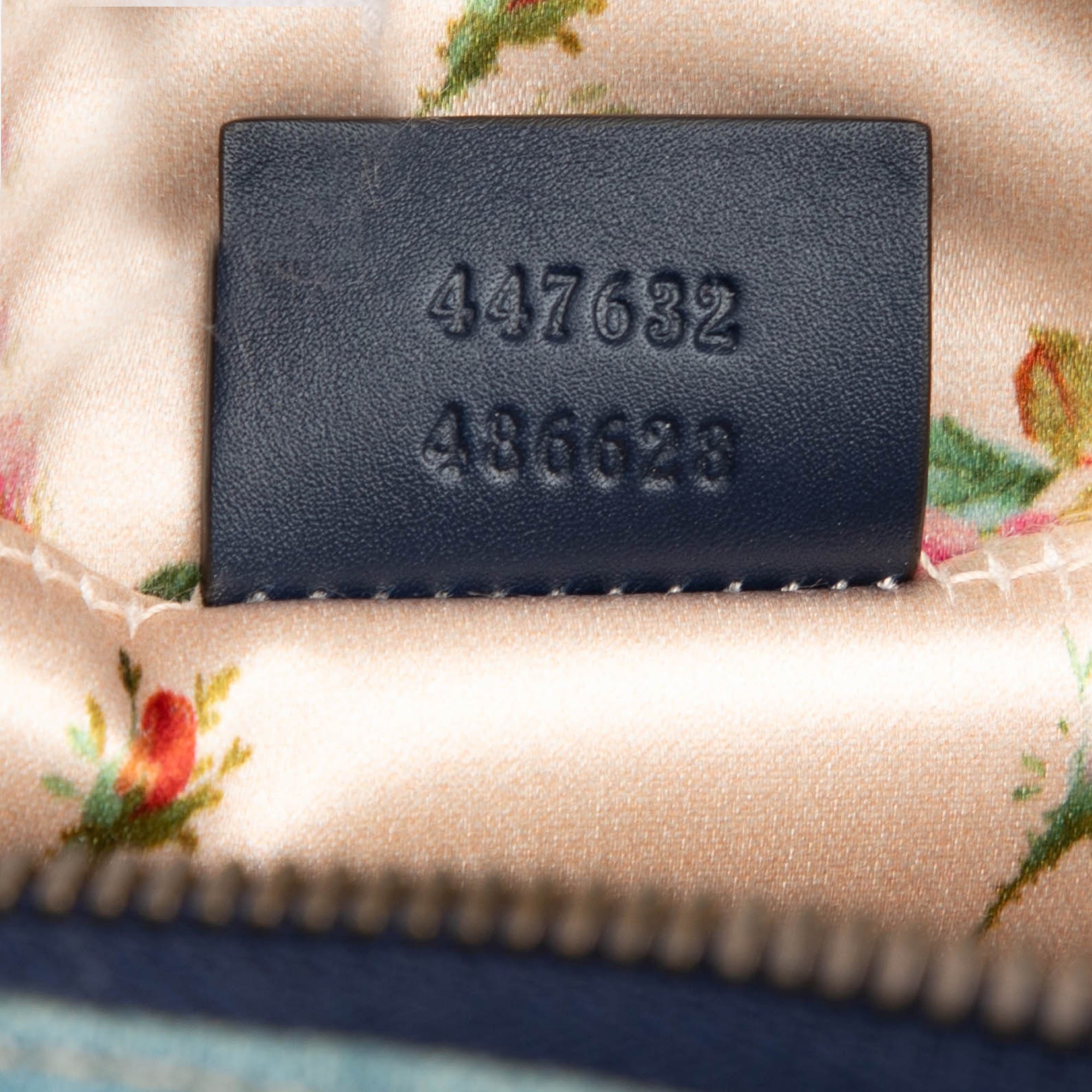 Pearly GG Marmont Shoulder Bag Matelasse Denim Small