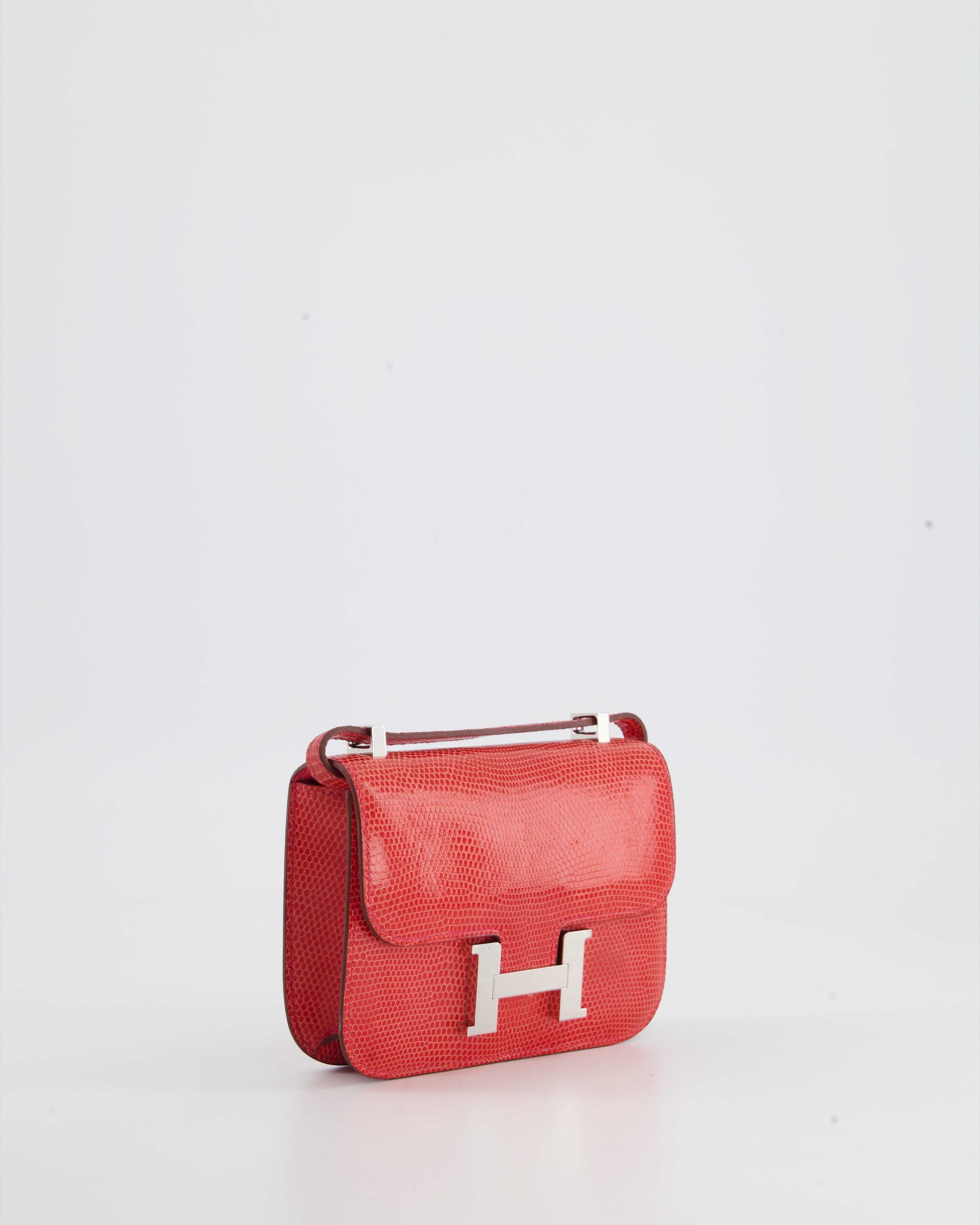 *RARE* Hermès Constance II Micro Bag in Rouge Lizard with Palladium Hardware