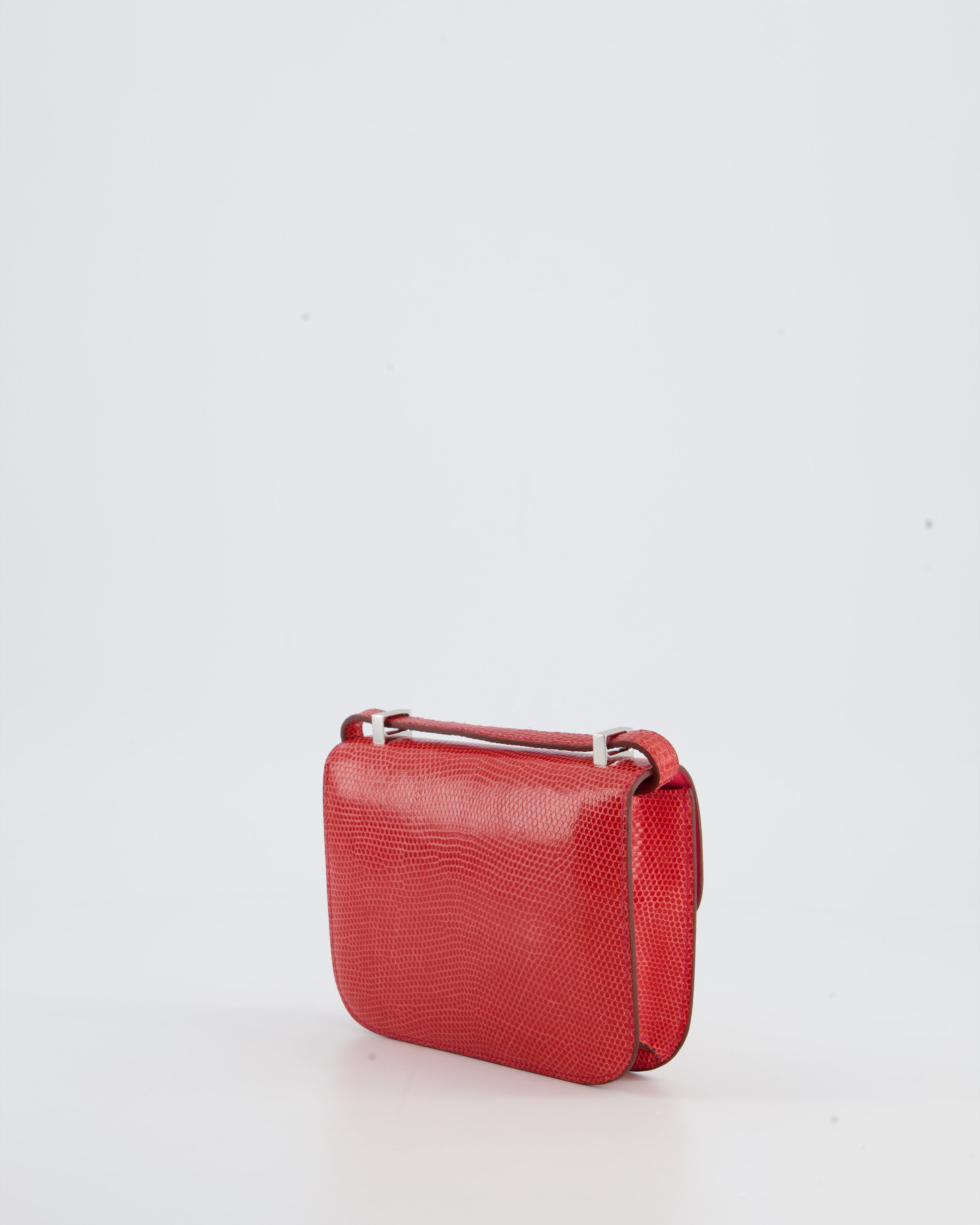*RARE* Hermès Constance II Micro Bag in Rouge Lizard with Palladium Hardware