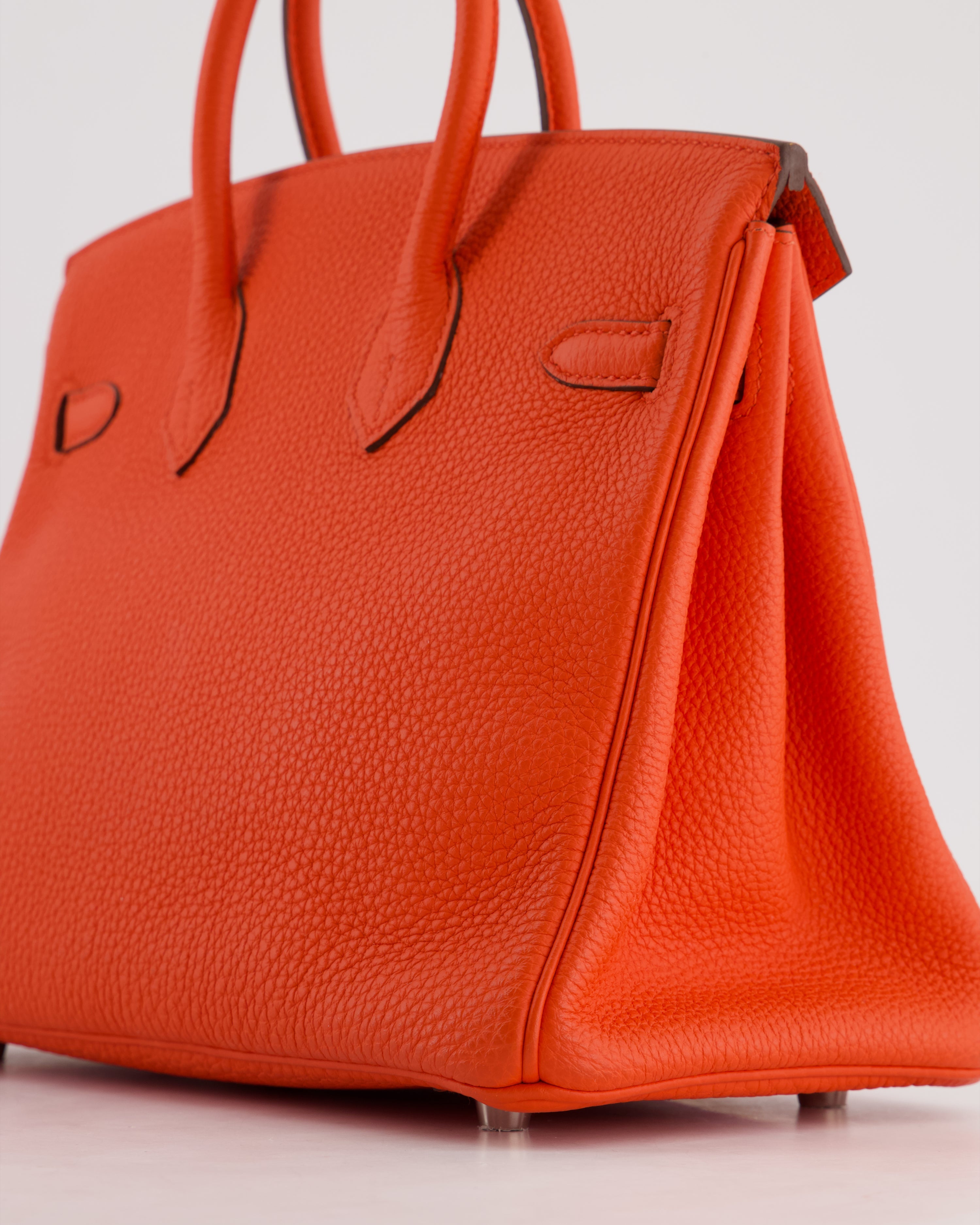 Hermès Birkin 25 Retourne Bag in Capucine Togo Leather and Palladium Hardware
