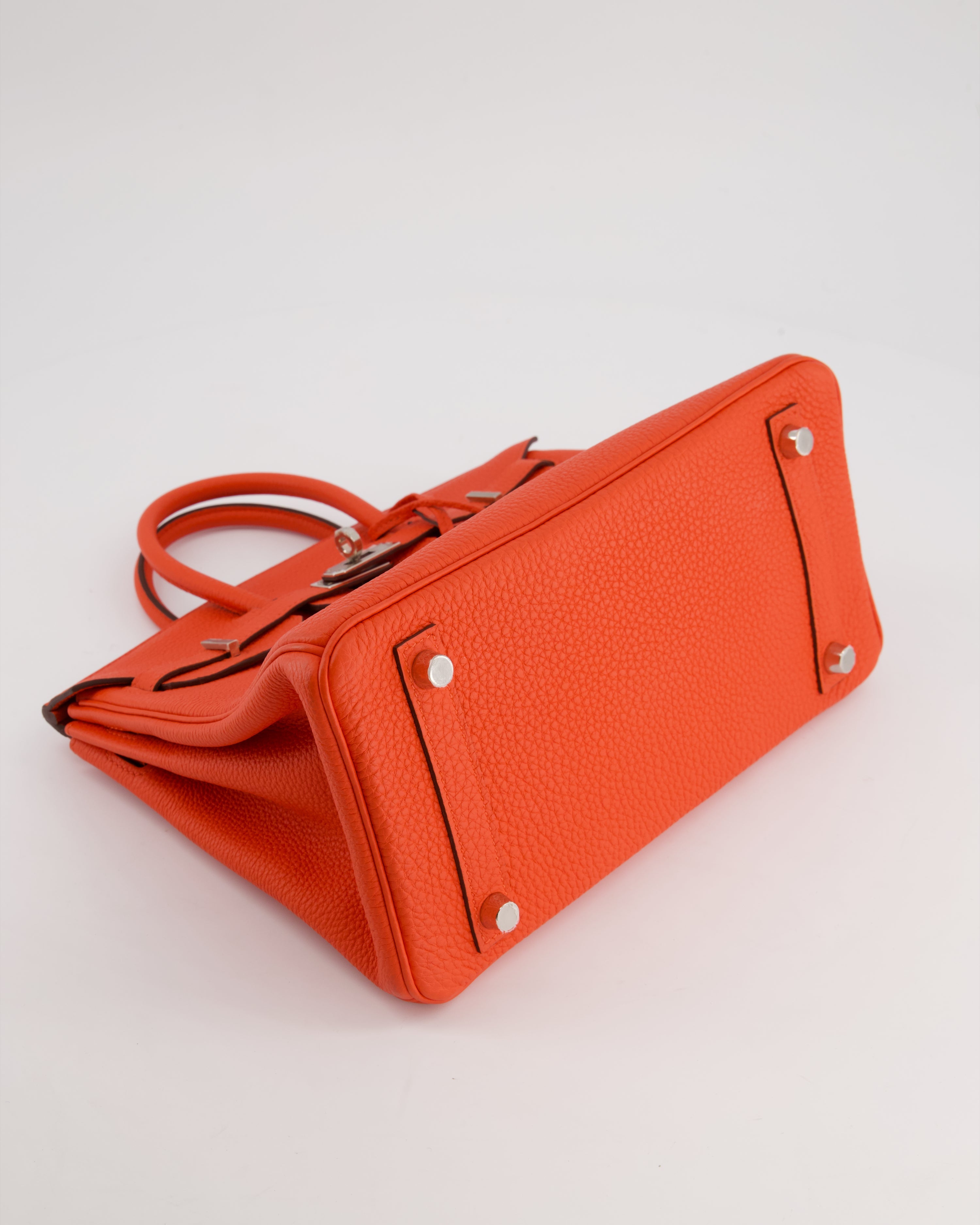 Hermès Birkin 25 Retourne Bag in Capucine Togo Leather and Palladium Hardware