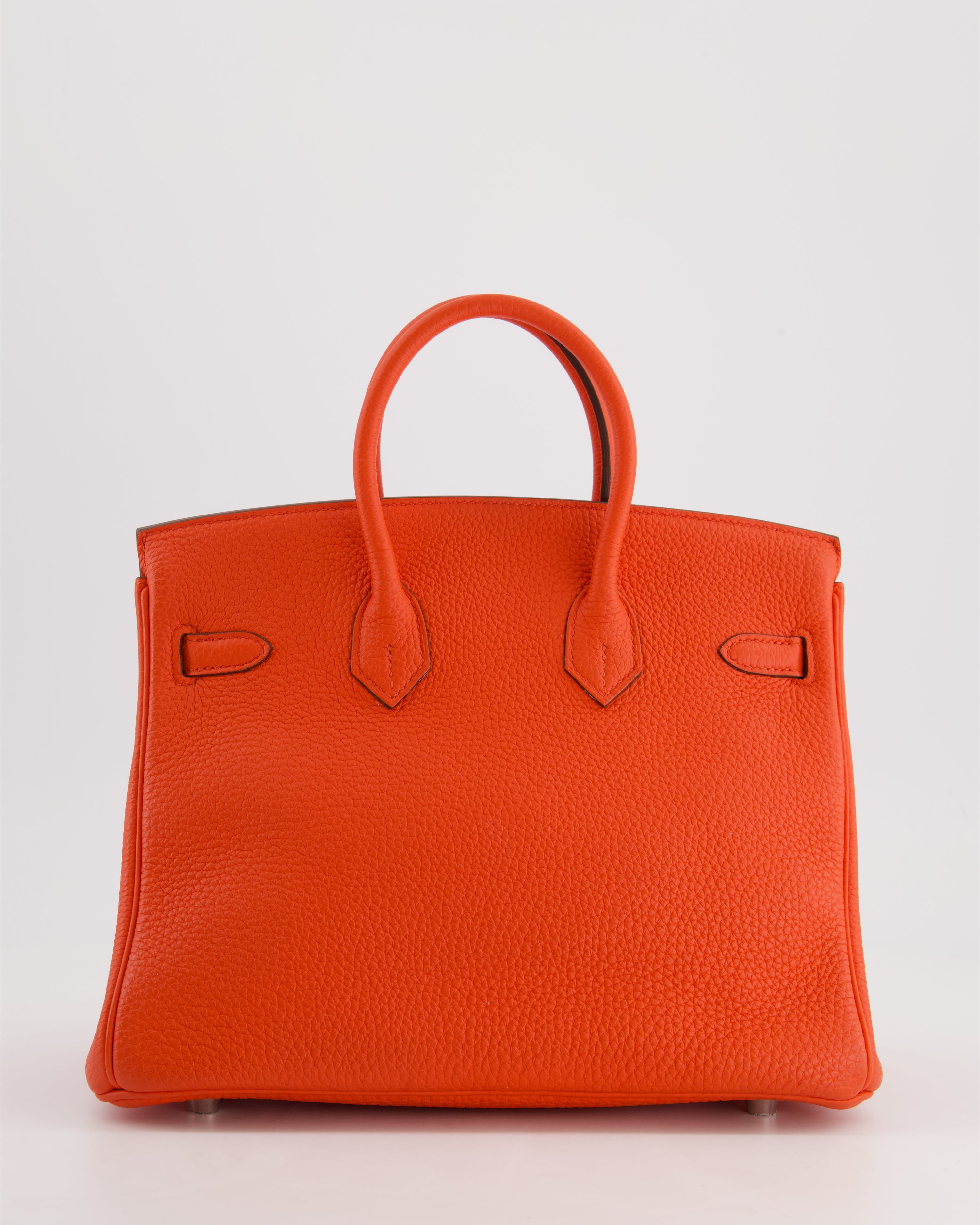 Hermès Birkin 25 Retourne Bag in Capucine Togo Leather and Palladium Hardware
