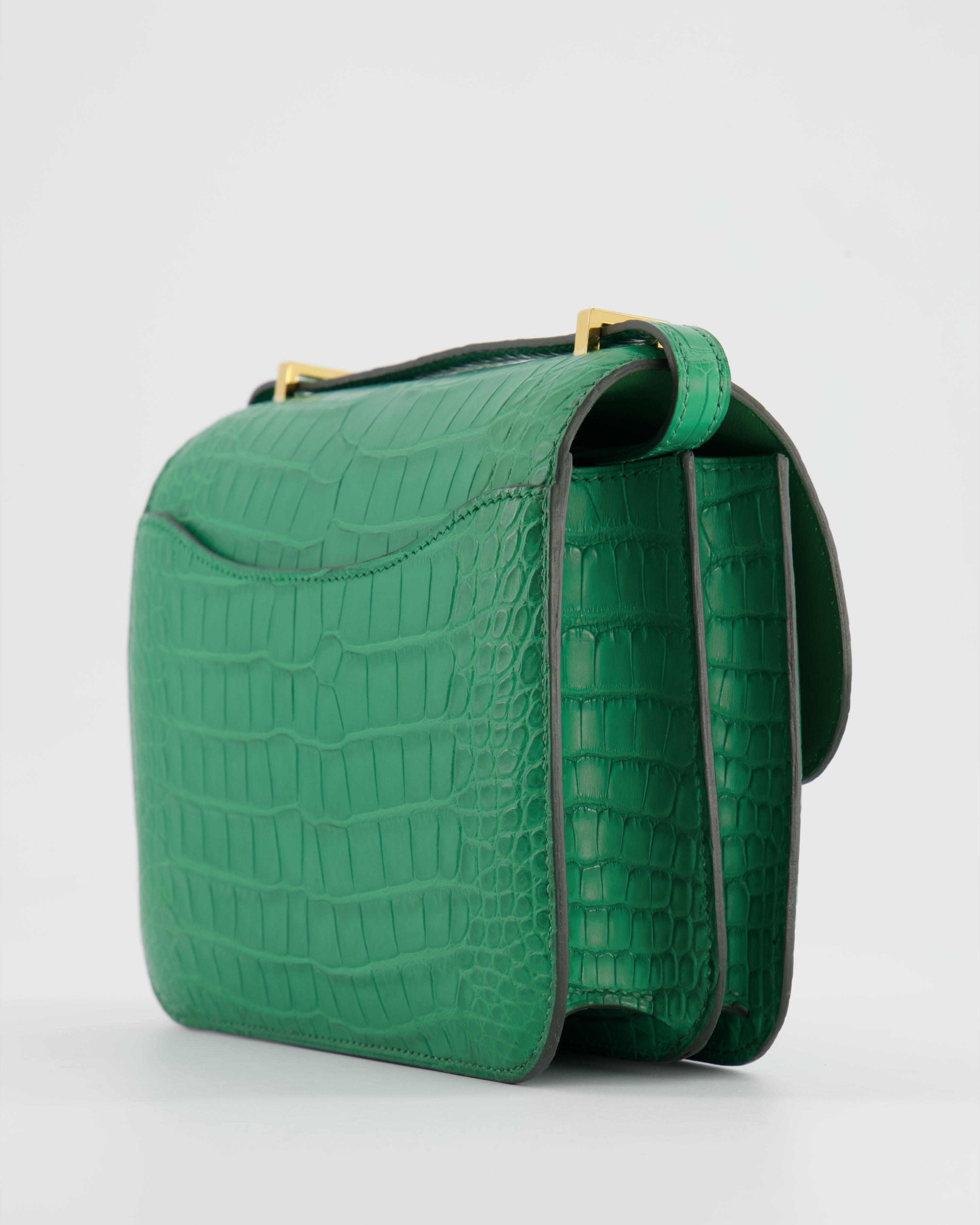 *STORE FRESH* Hermès Constance III 18 Bag in Cactus Alligator Mississippiensis Leather with Gold Hardware