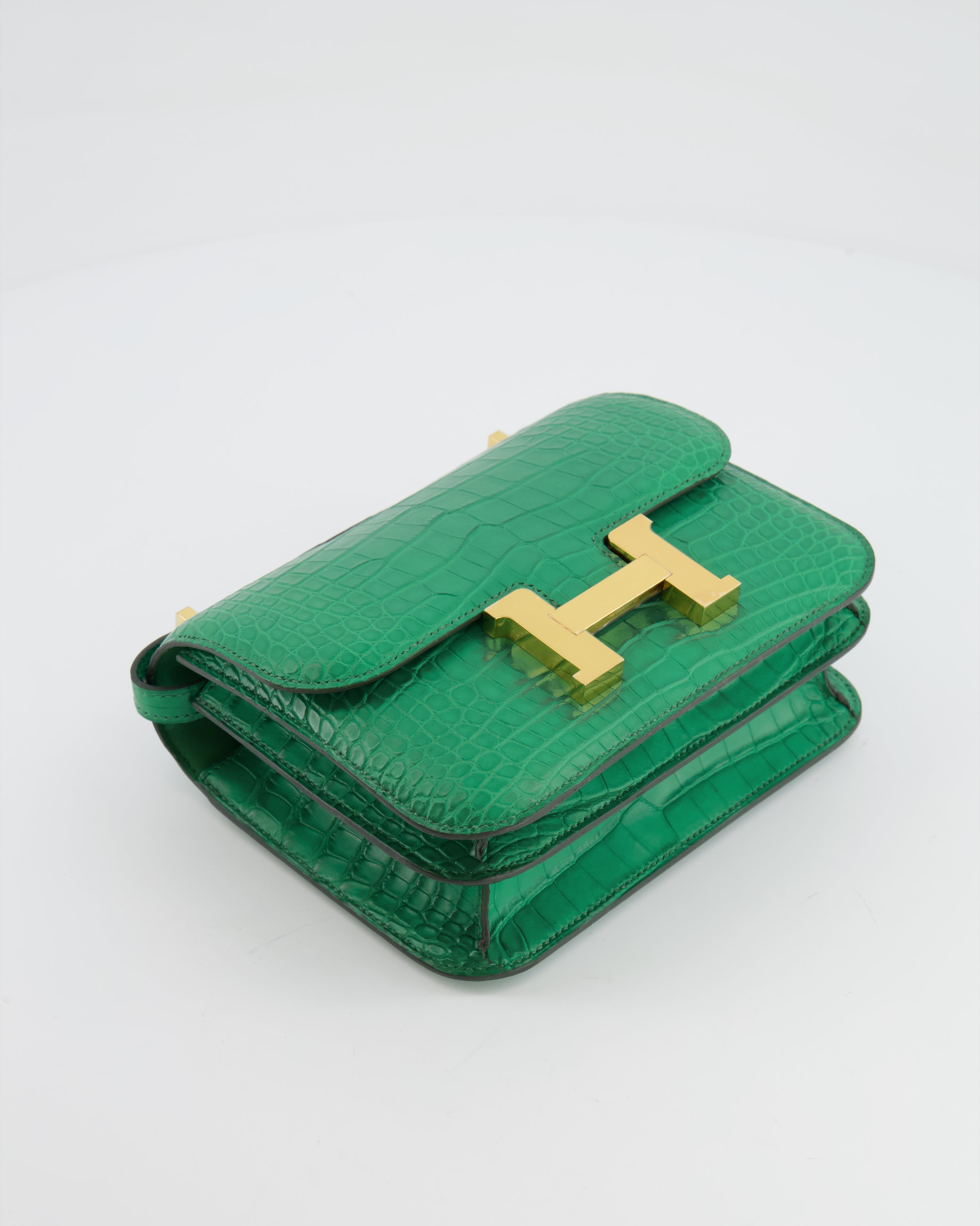 *STORE FRESH* Hermès Constance III 18 Bag in Cactus Alligator Mississippiensis Leather with Gold Hardware