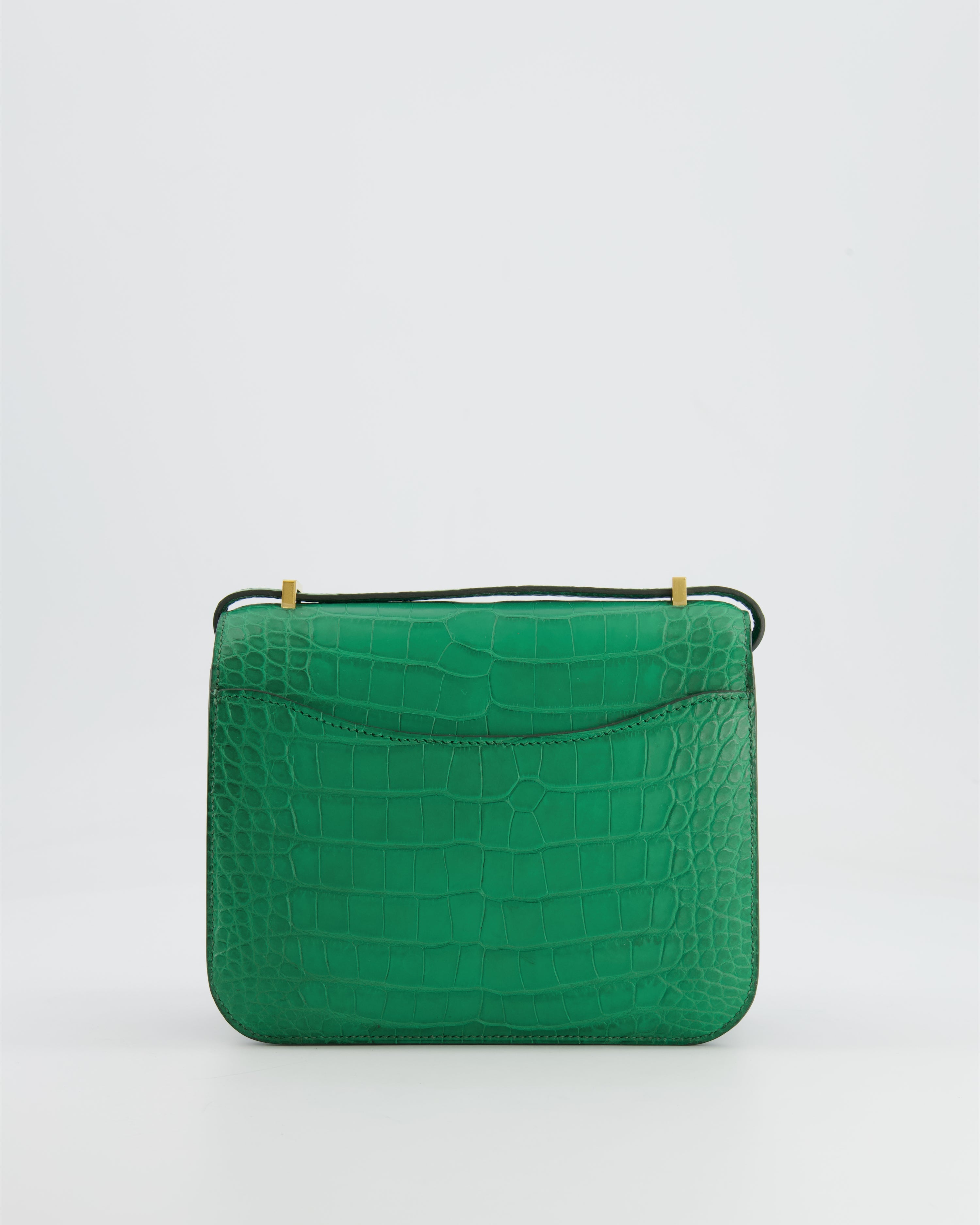 *STORE FRESH* Hermès Constance III 18 Bag in Cactus Alligator Mississippiensis Leather with Gold Hardware