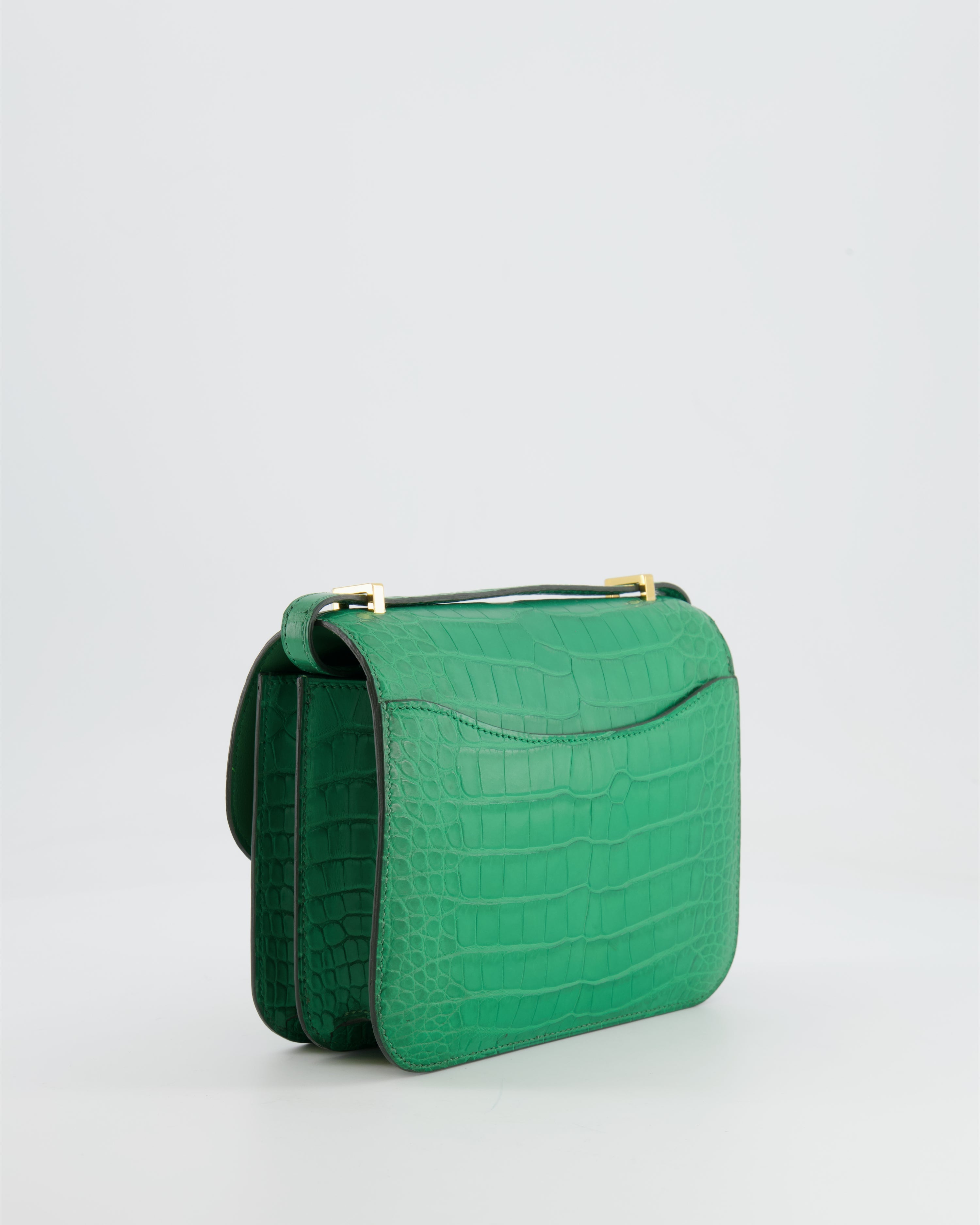 *STORE FRESH* Hermès Constance III 18 Bag in Cactus Alligator Mississippiensis Leather with Gold Hardware