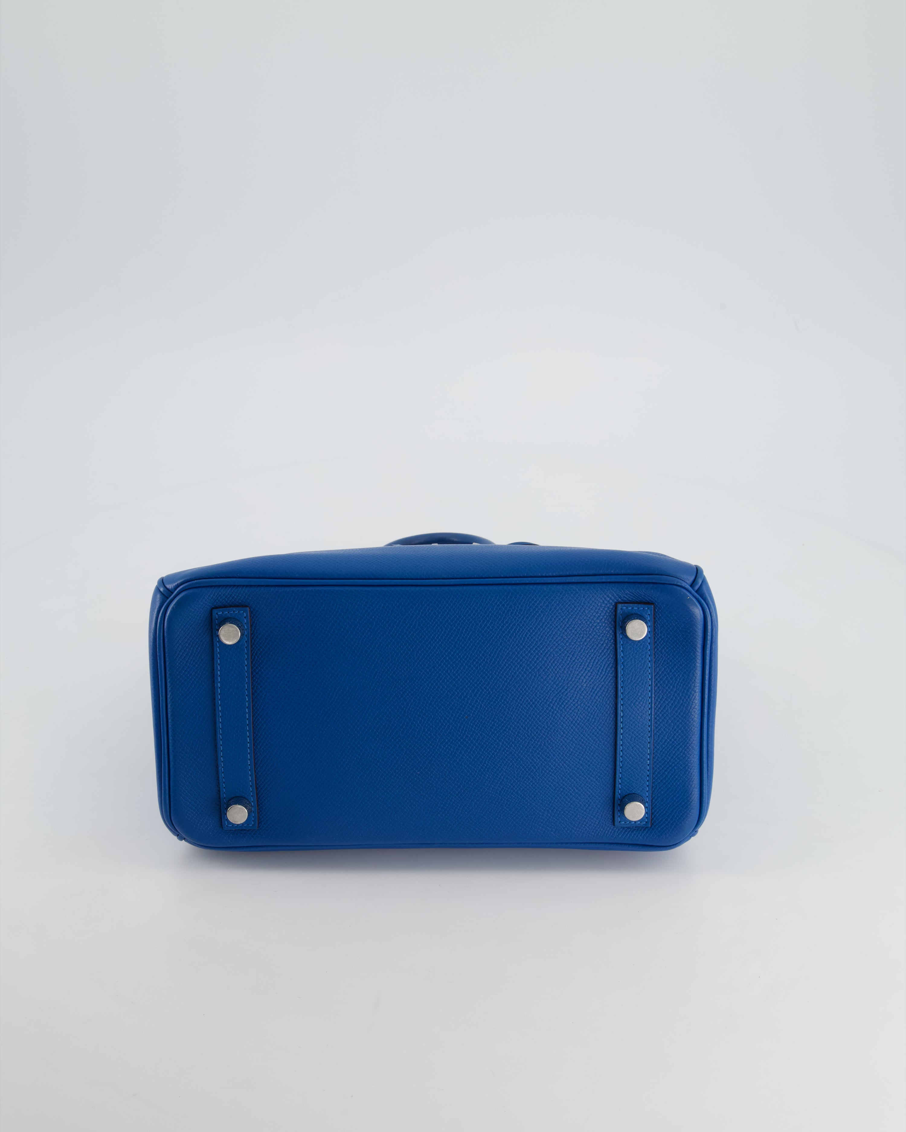 *FIRE PRICE* Hermès Birkin 25 Retourne Bag in Bleu De Galice Epsom Leather with Palladium Hardware