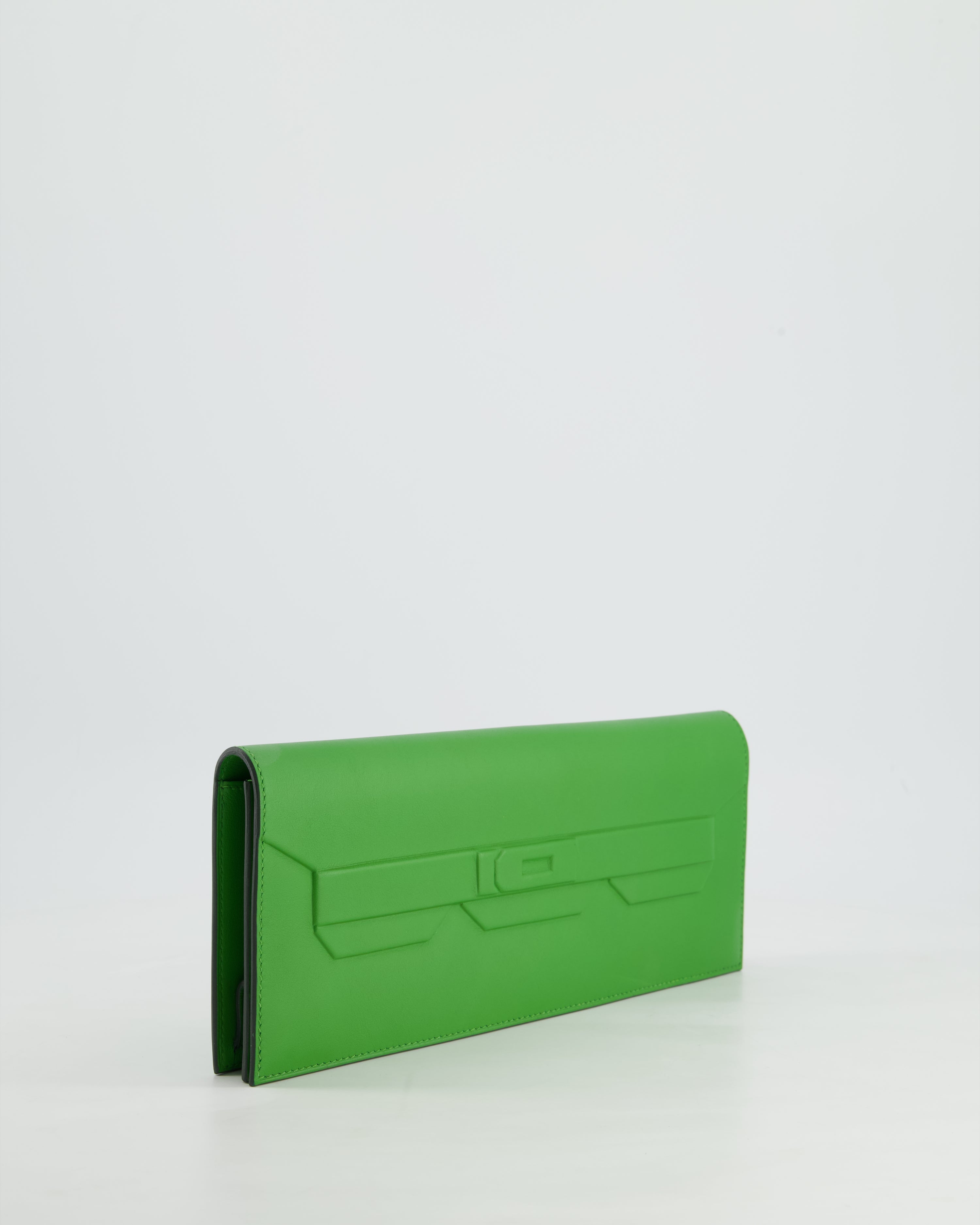 Hermès Birkin Cut Shadow Bag In Vert Yucca Swift Leather
