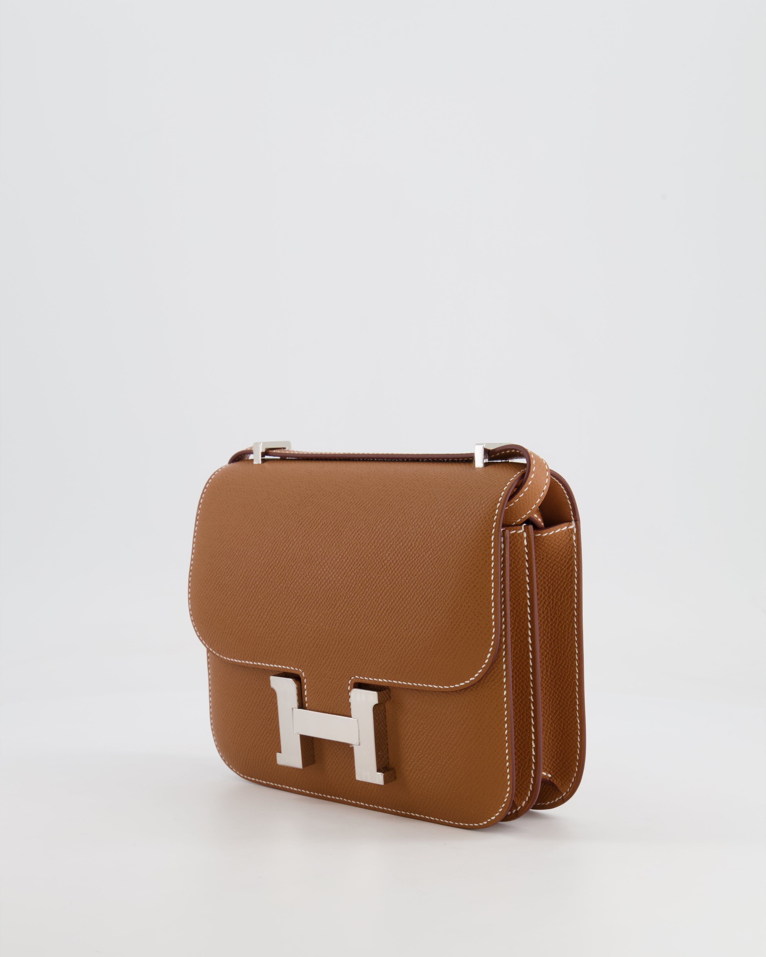 *HOT* Hermès Constance III 18 Miroir Bag in Gold Epsom Leather with Palladium Hardware