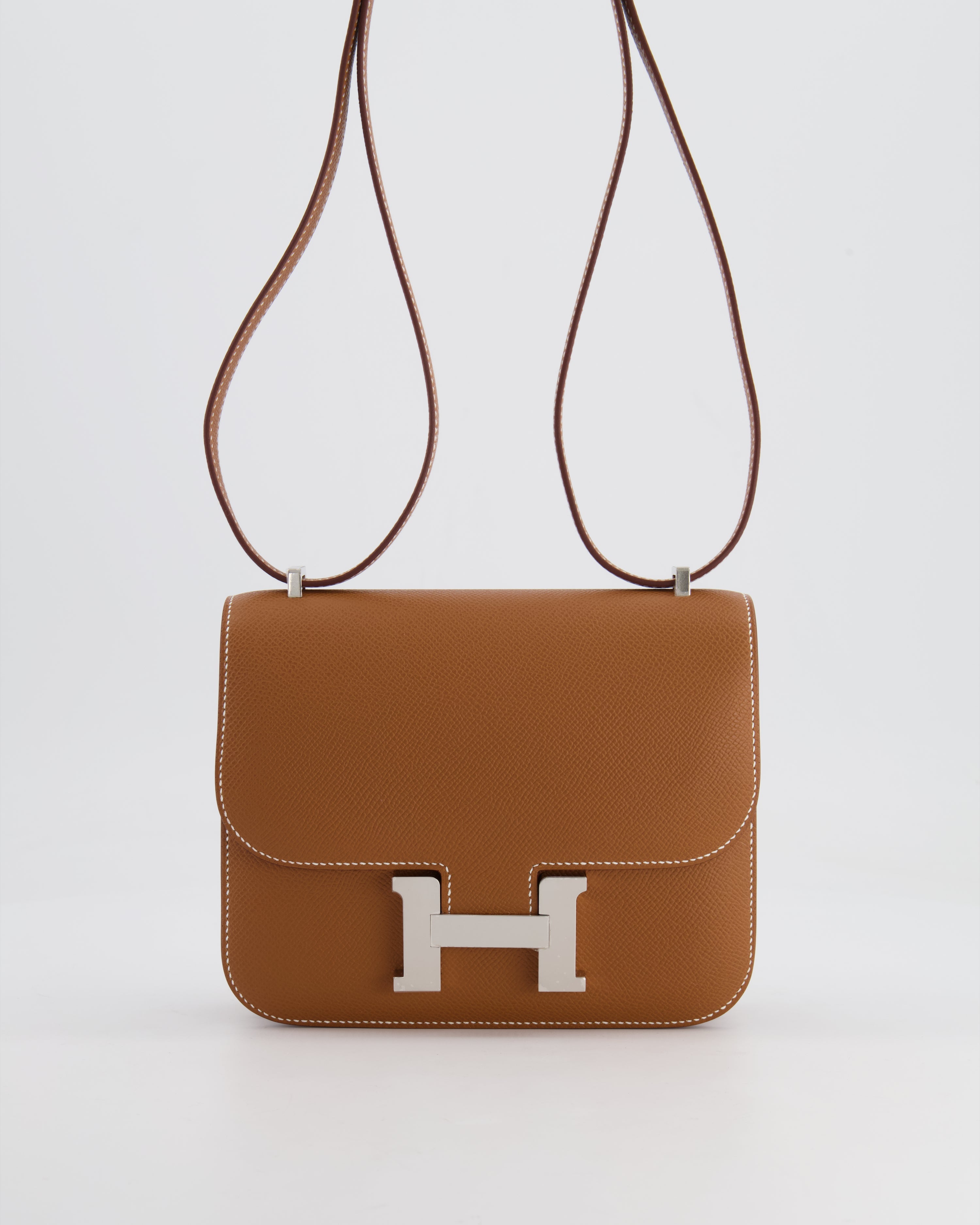 *HOT* Hermès Constance III 18 Miroir Bag in Gold Epsom Leather with Palladium Hardware