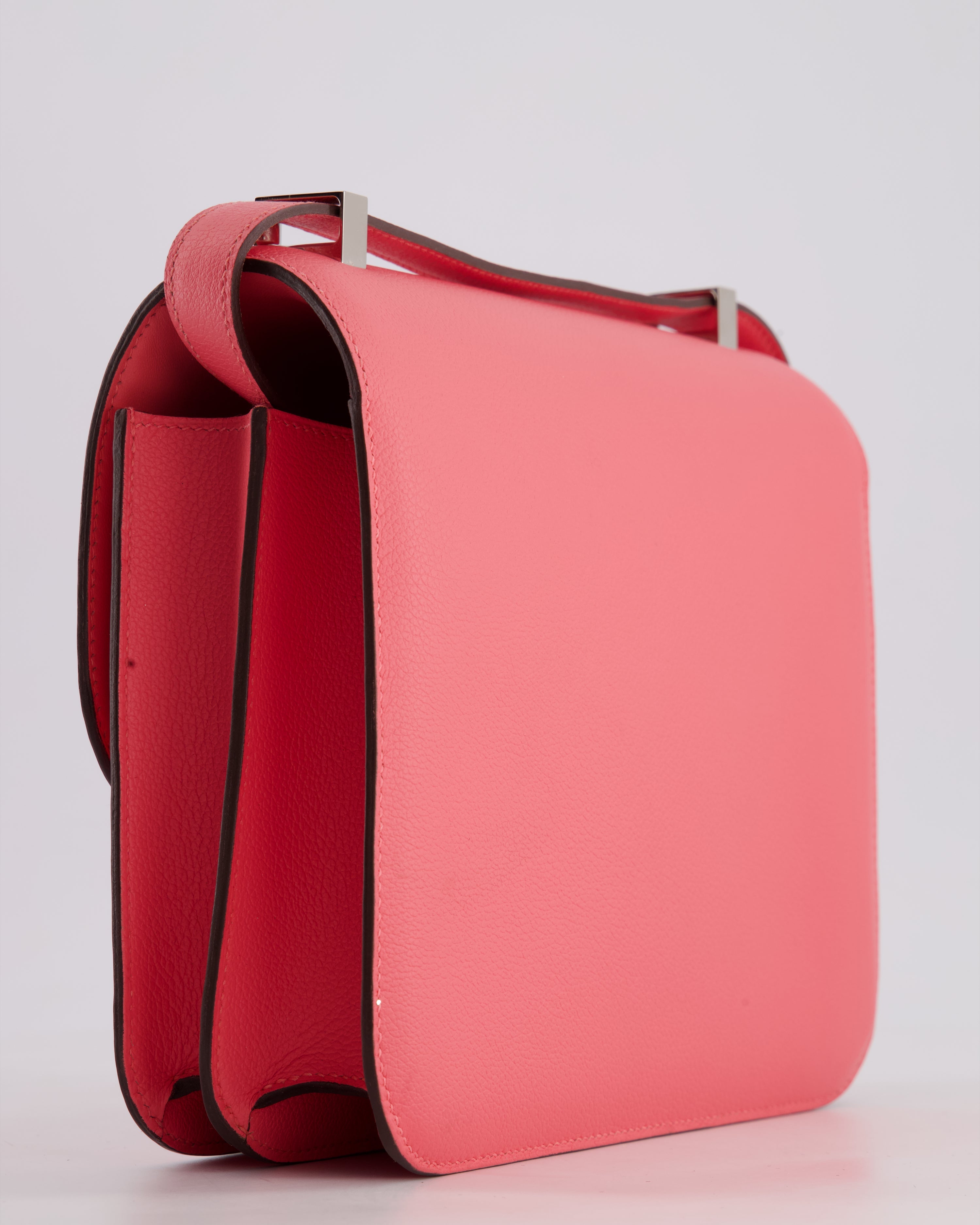 *HOT* Hermès Constance III 24 Bag in Rose Azalee Evercolour Leather with Palladium Hardware