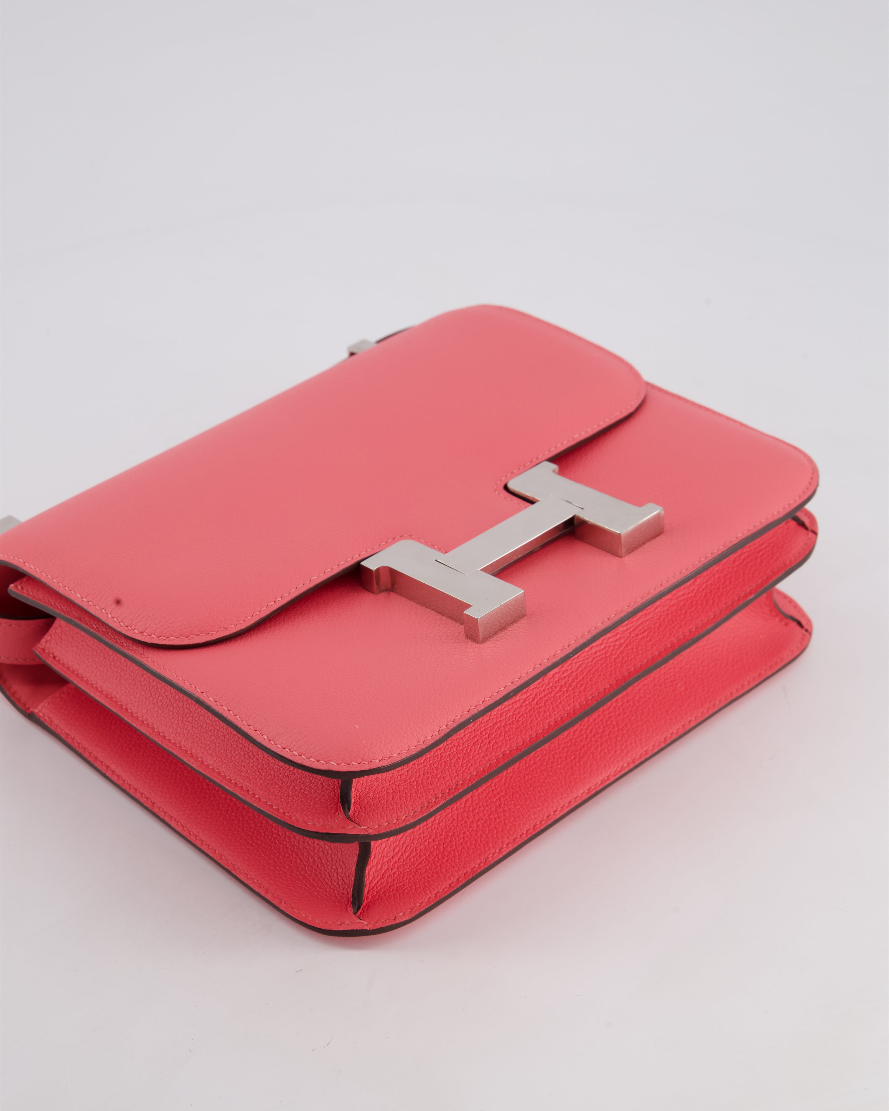 *HOT* Hermès Constance III 24 Bag in Rose Azalee Evercolour Leather with Palladium Hardware