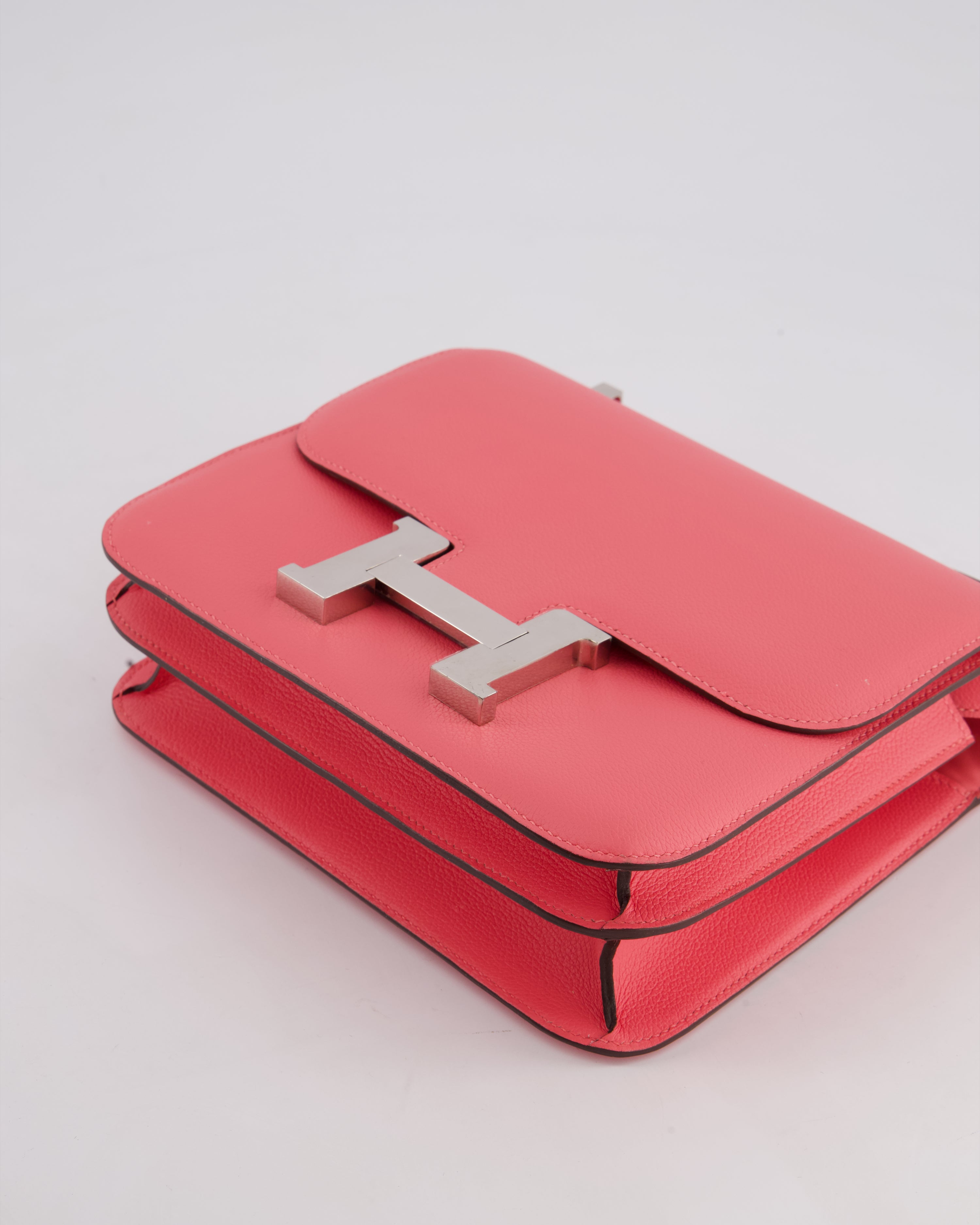 *HOT* Hermès Constance III 24 Bag in Rose Azalee Evercolour Leather with Palladium Hardware