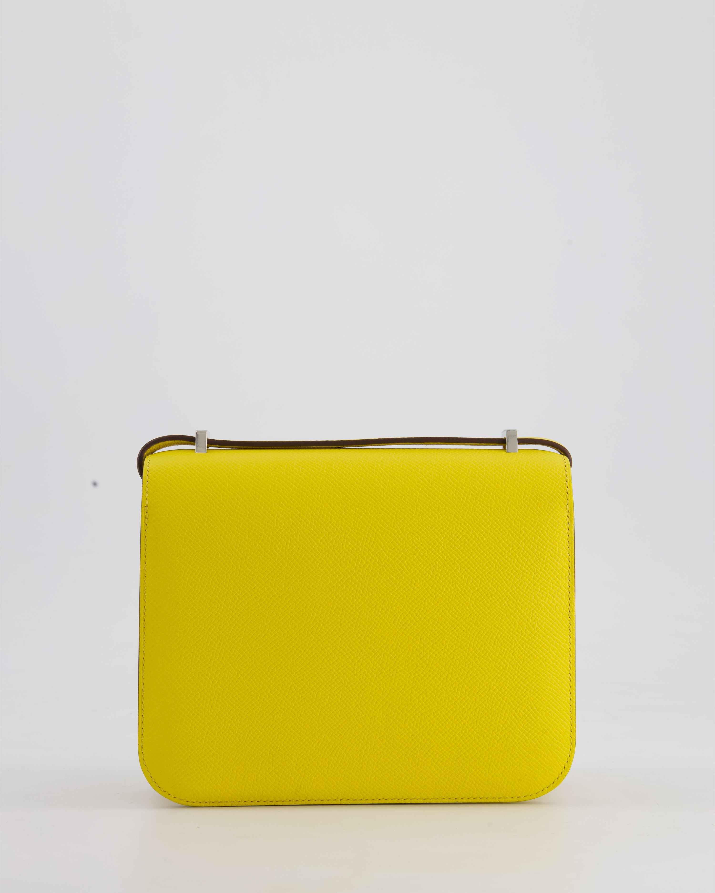 Hermès Constance III 18 Miroir Bag in Jaune De Naples Epsom Leather with Palladium Hardware