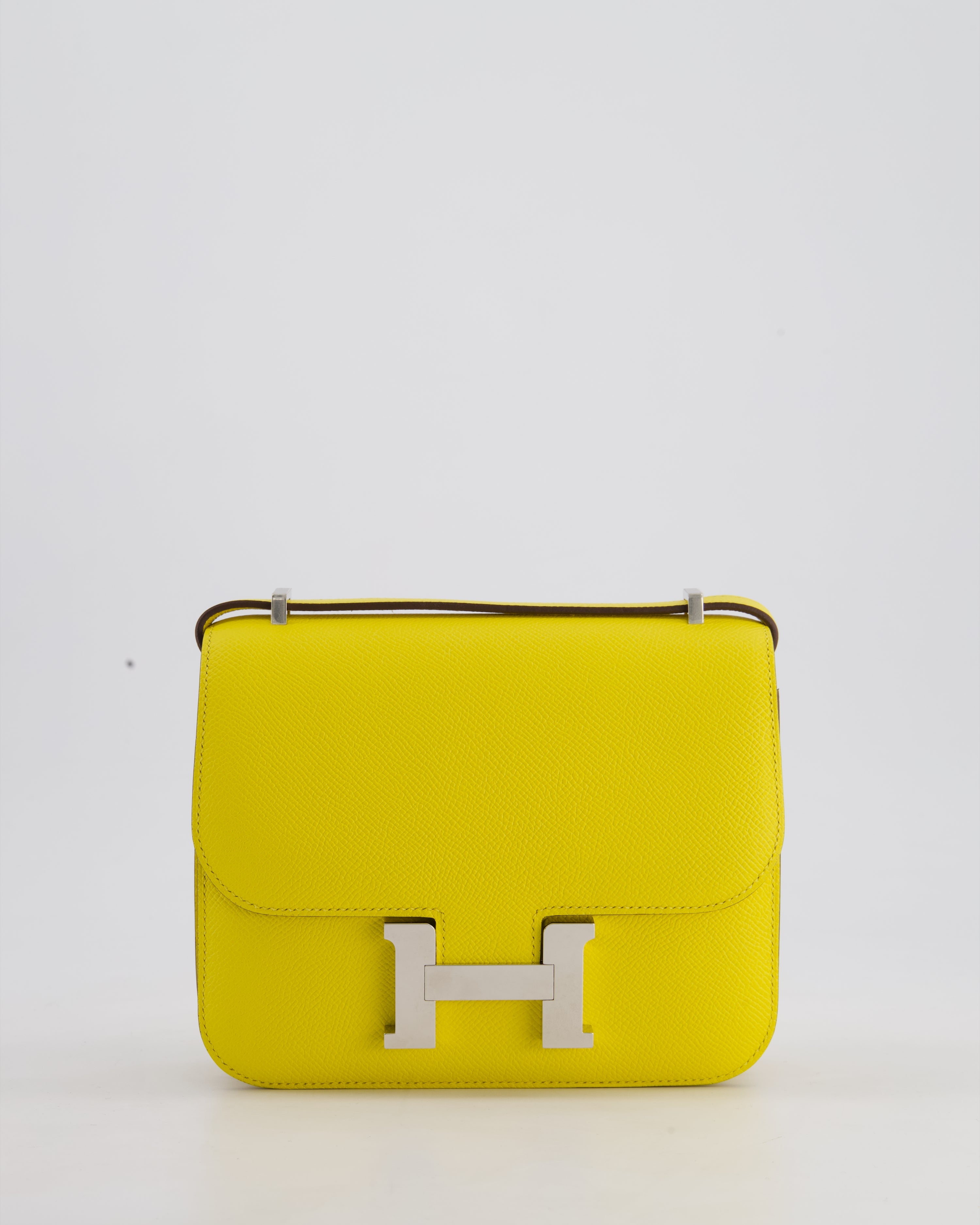 Hermès Constance III 18 Miroir Bag in Jaune De Naples Epsom Leather with Palladium Hardware