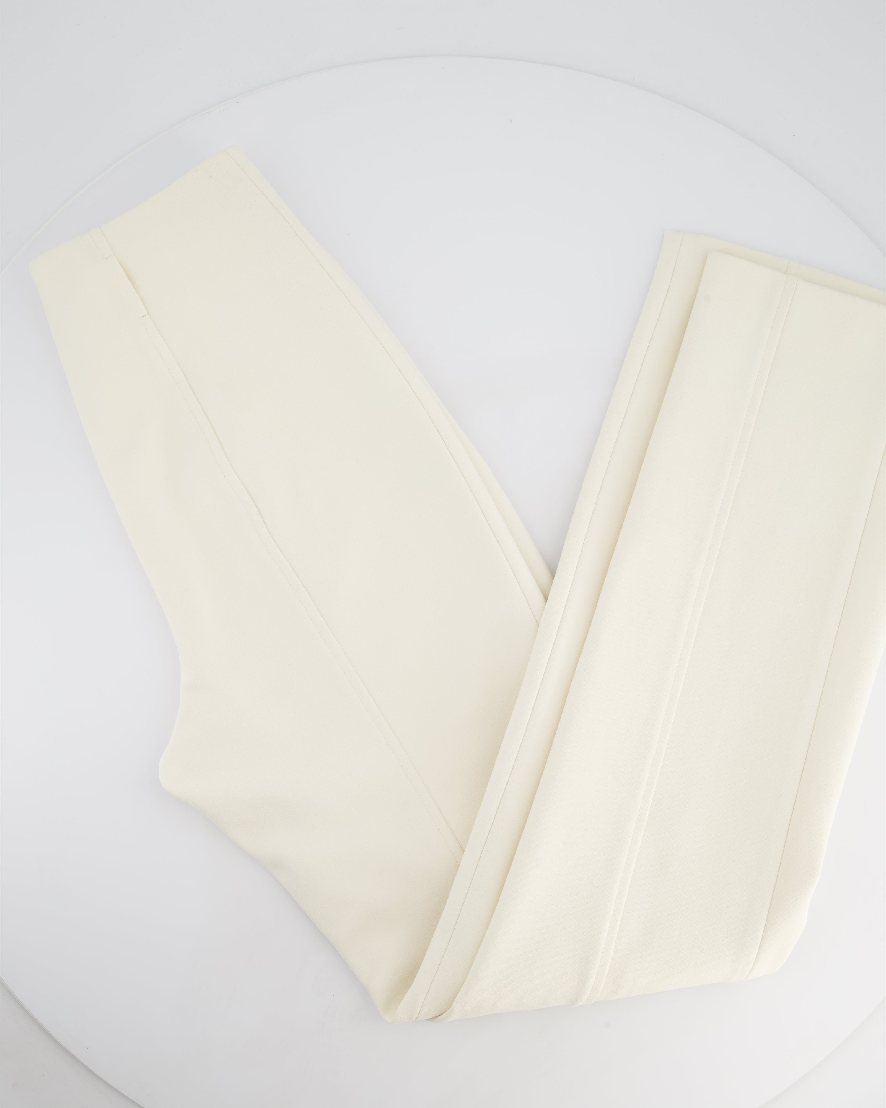 Hermès Cream Riding Trousers with Stitching Detail FR 34 (UK 6)