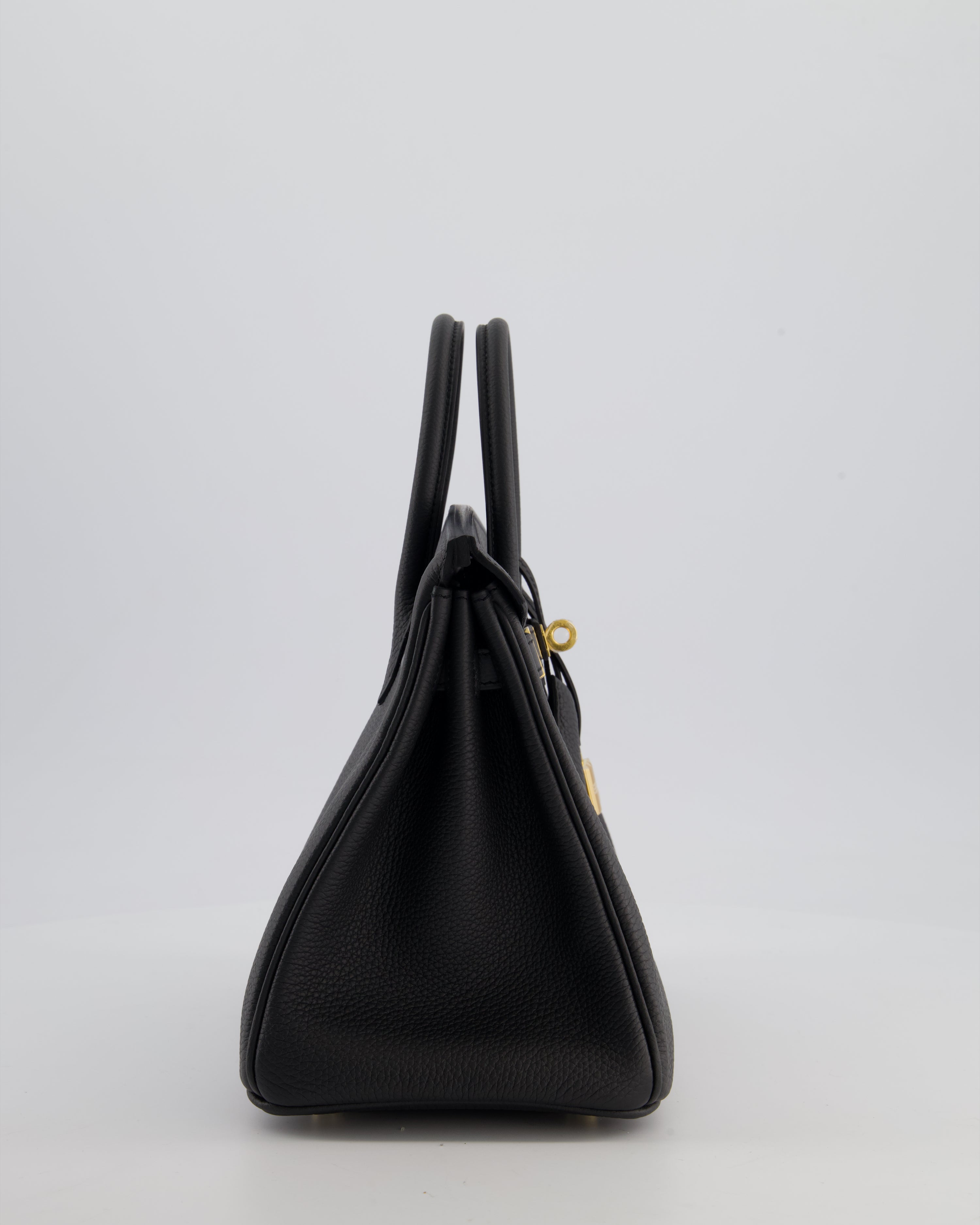 *HOT* Hermès Birkin 25 Retourne Bag in Plomb Togo Leather with Gold Hardware