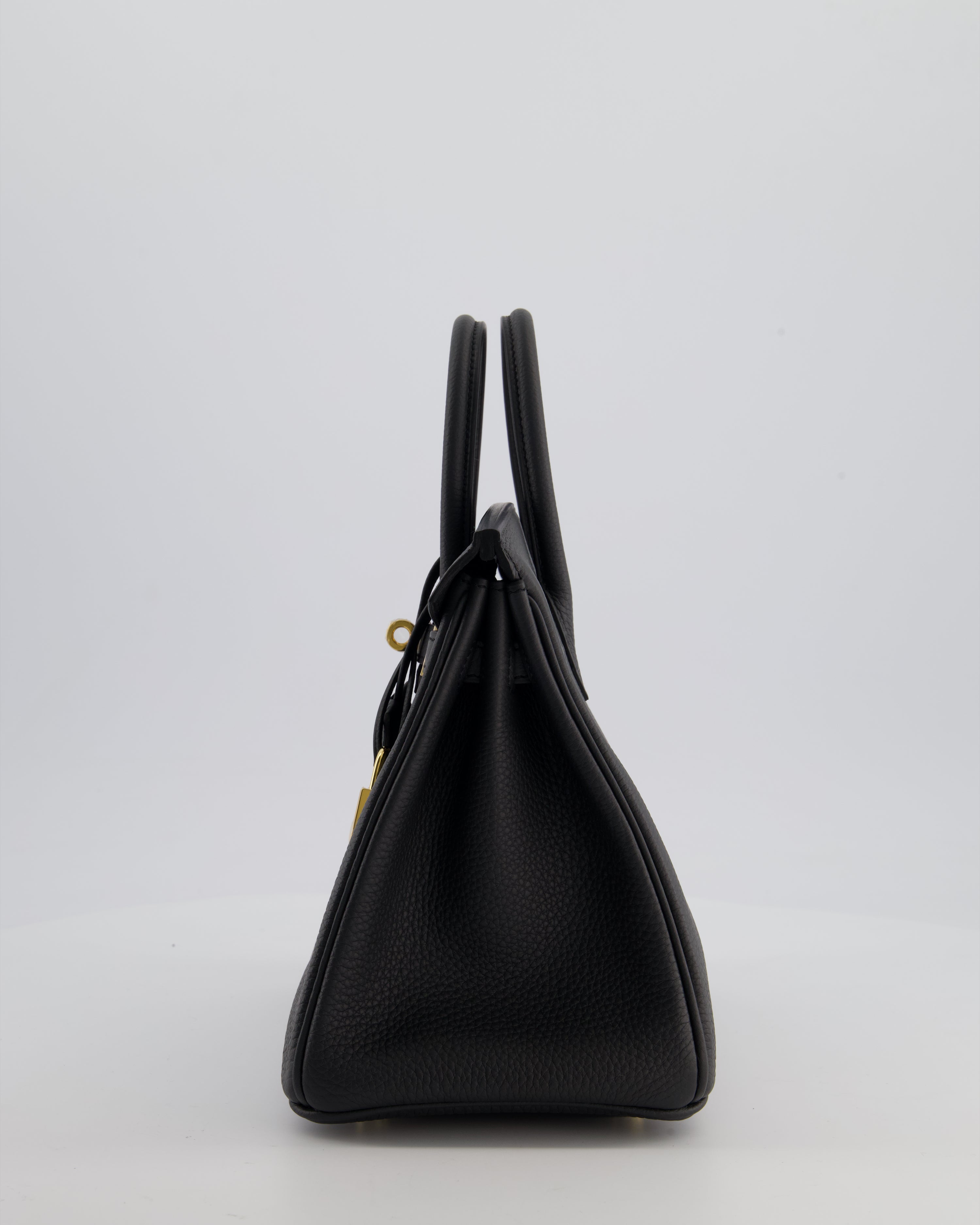 *HOT* Hermès Birkin 25 Retourne Bag in Plomb Togo Leather with Gold Hardware