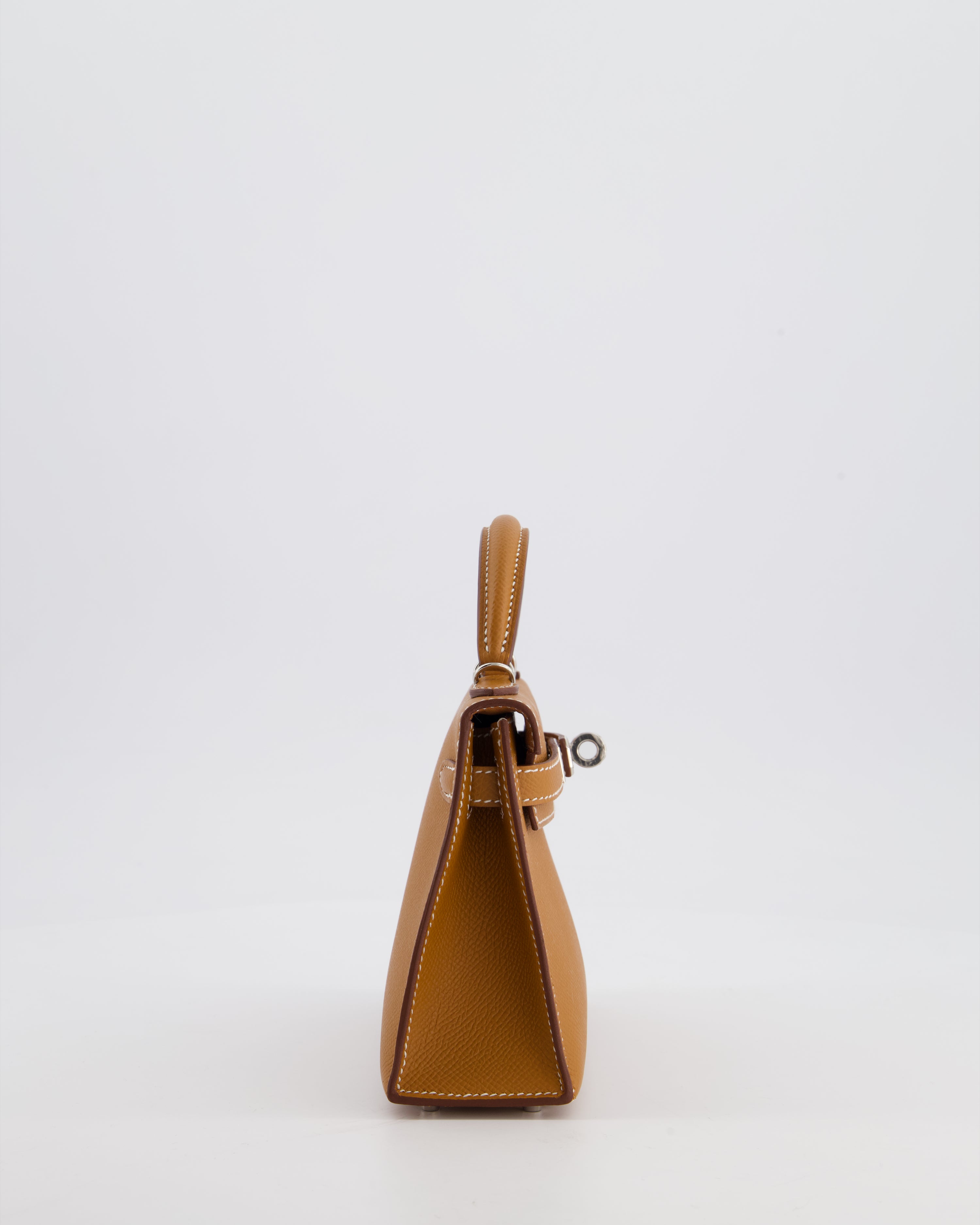Hermès Mini Kelly II 20 Bag in Gold Epsom Leather with Palladium Hardware