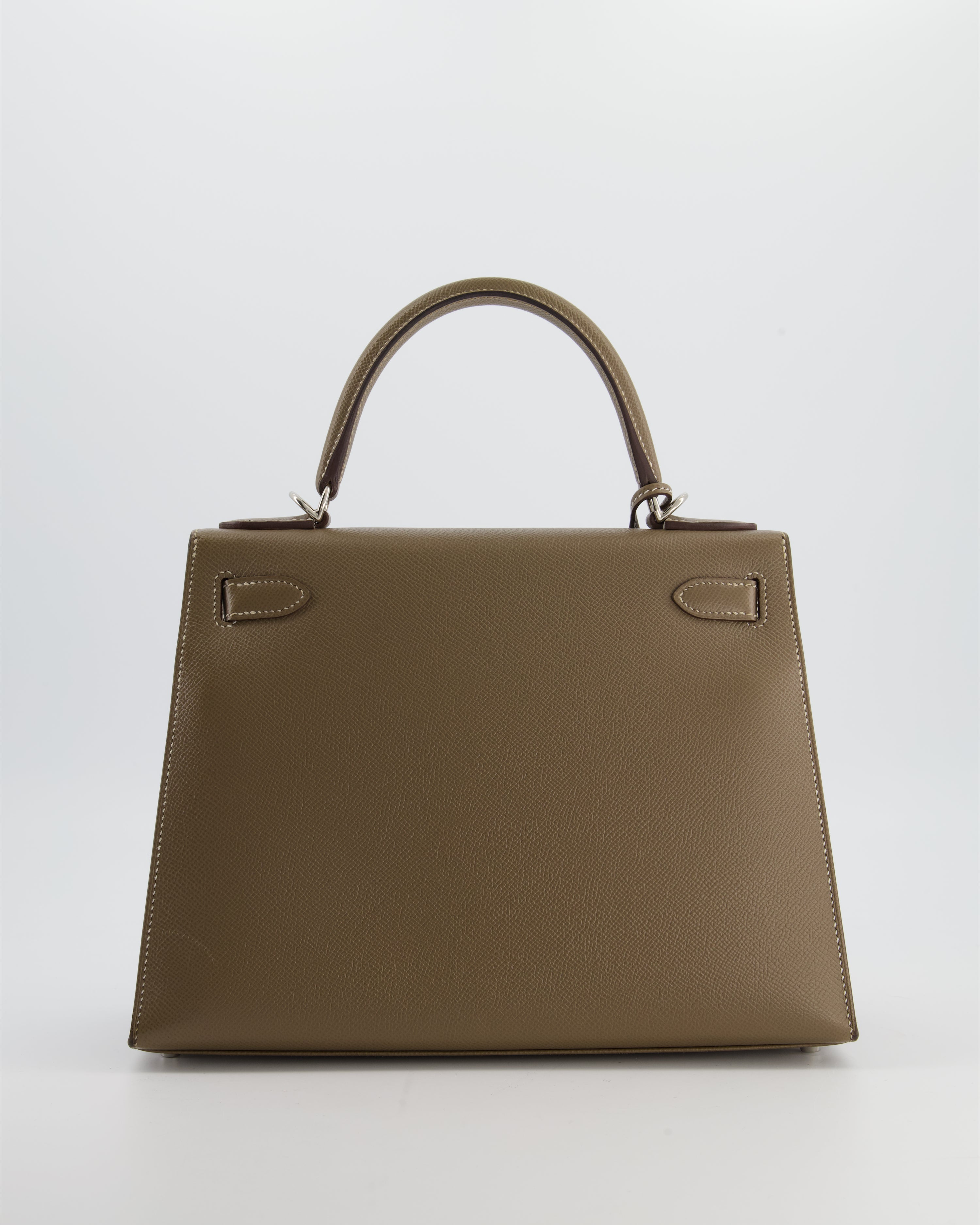 Hermès Kelly 28 Sellier Bag in Etoupe Epsom Leather with Palladium Hardware