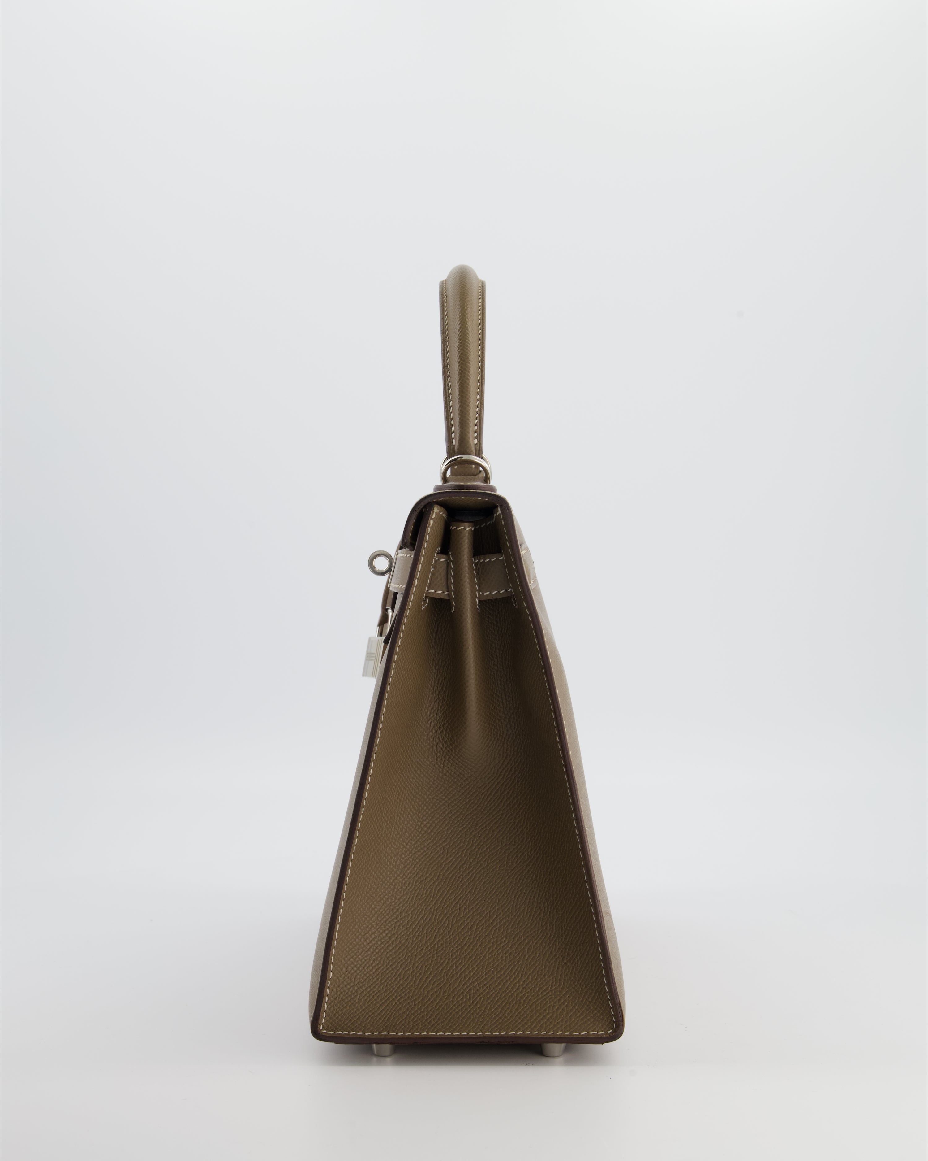 Hermès Kelly 28 Sellier Bag in Etoupe Epsom Leather with Palladium Hardware
