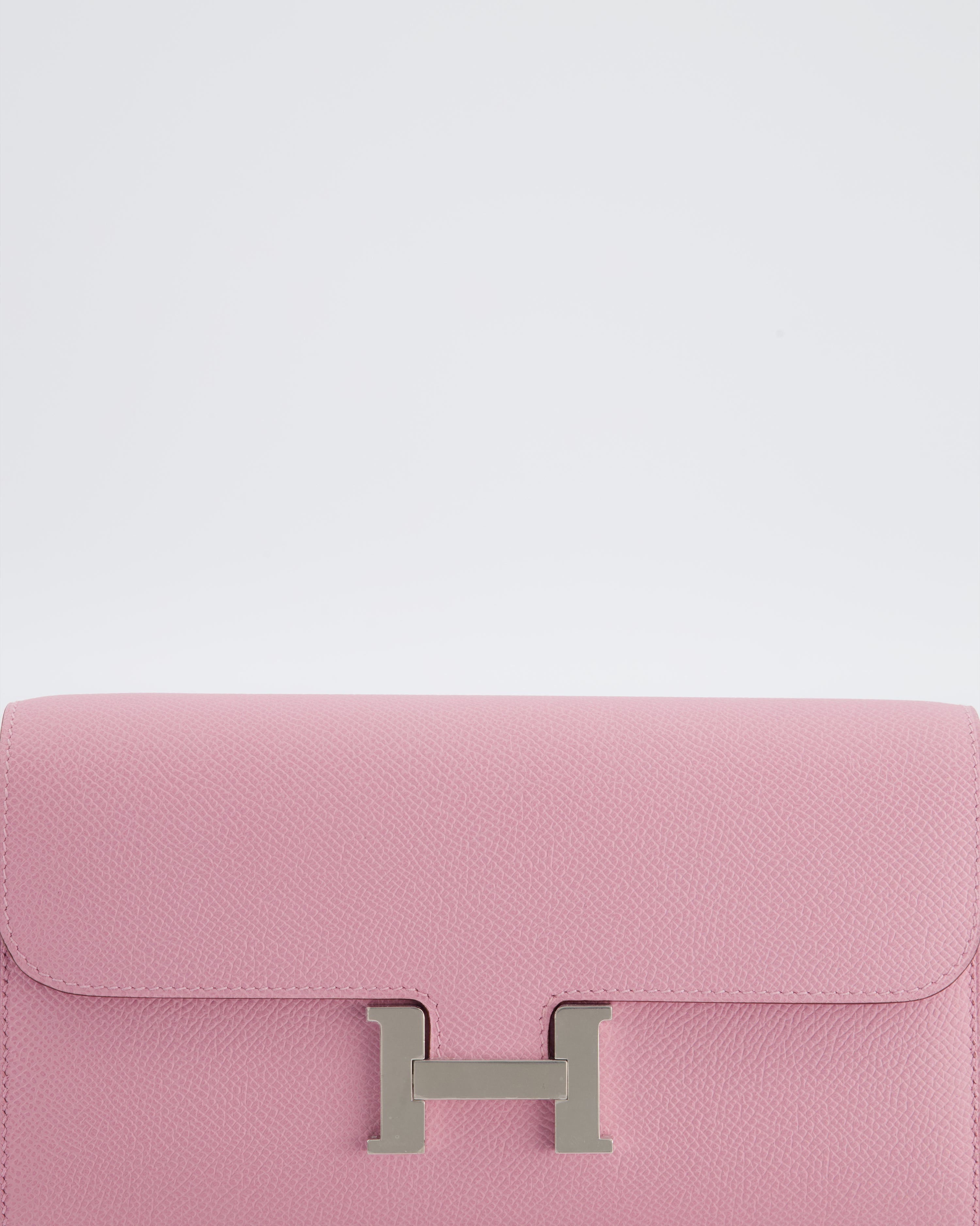 Hermès Constance To Go Bag in Mauve Sylvestre Epsom Leather with Palladium Hardware