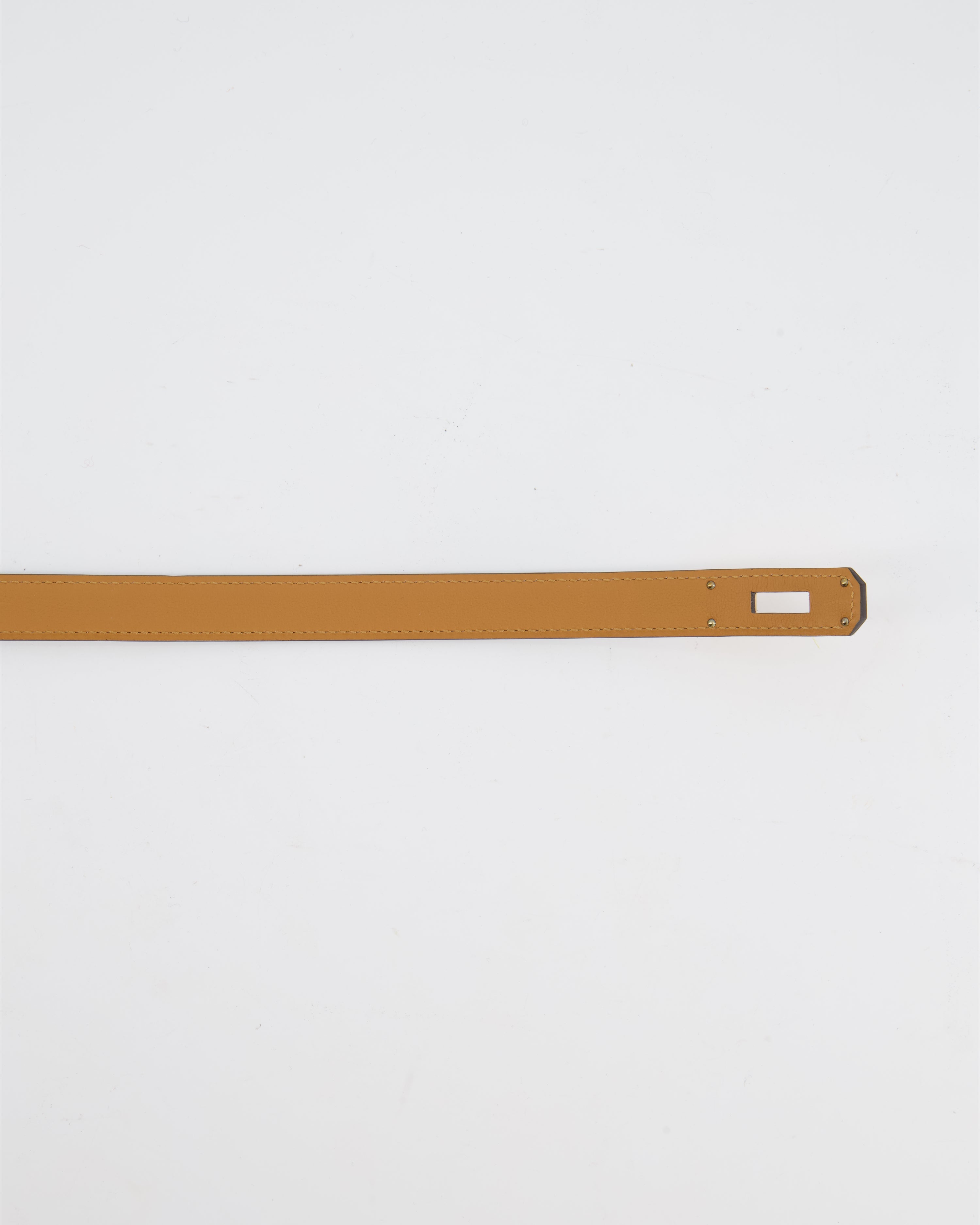Hermès Kelly 18 Belt in Blanc Epsom Leather with Rose Gold Hardware RRP £990