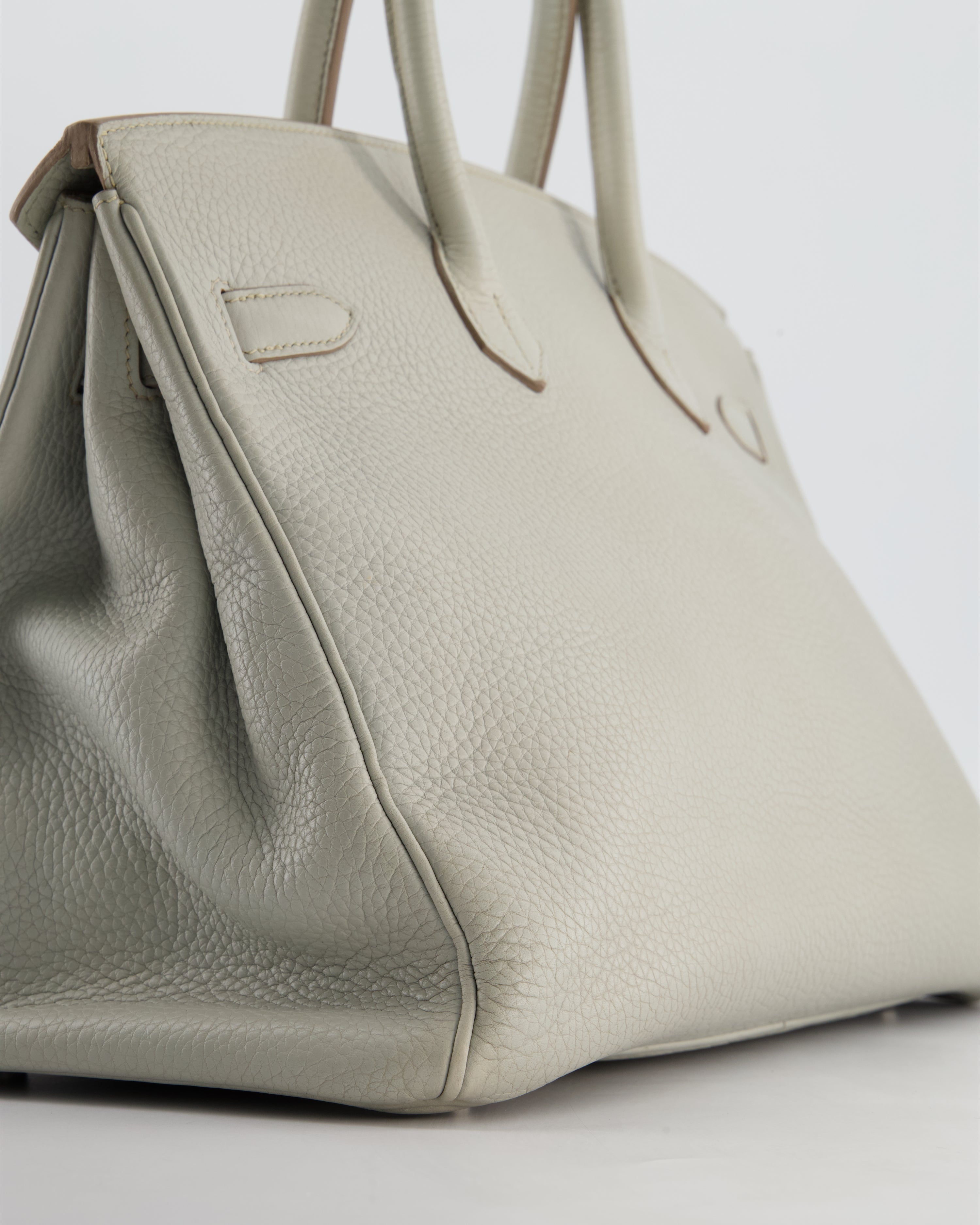 Hermès Birkin 35 Retourne Bag in Gris Perle Togo Leather with Palladium Hardware