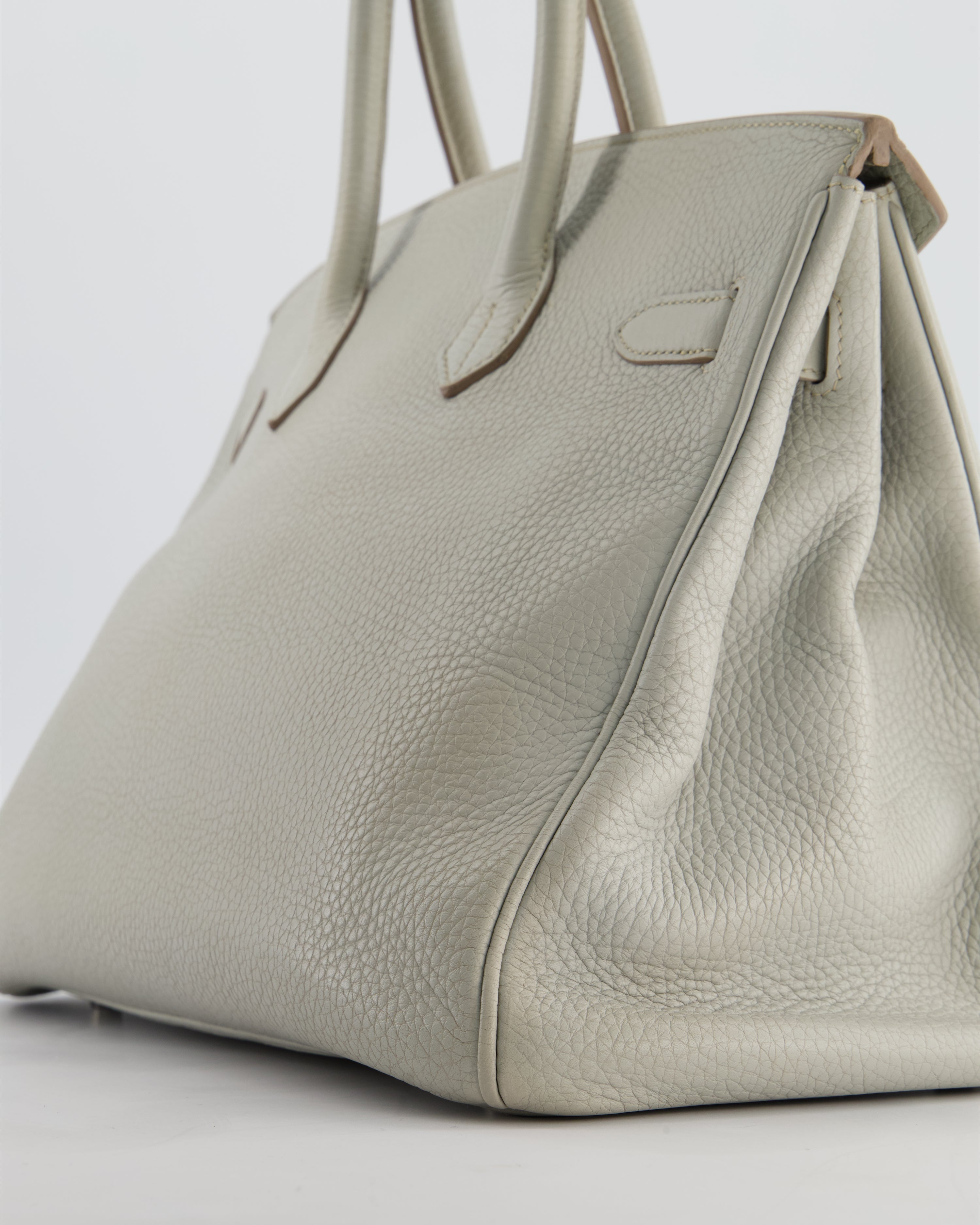 Hermès Birkin 35 Retourne Bag in Gris Perle Togo Leather with Palladium Hardware