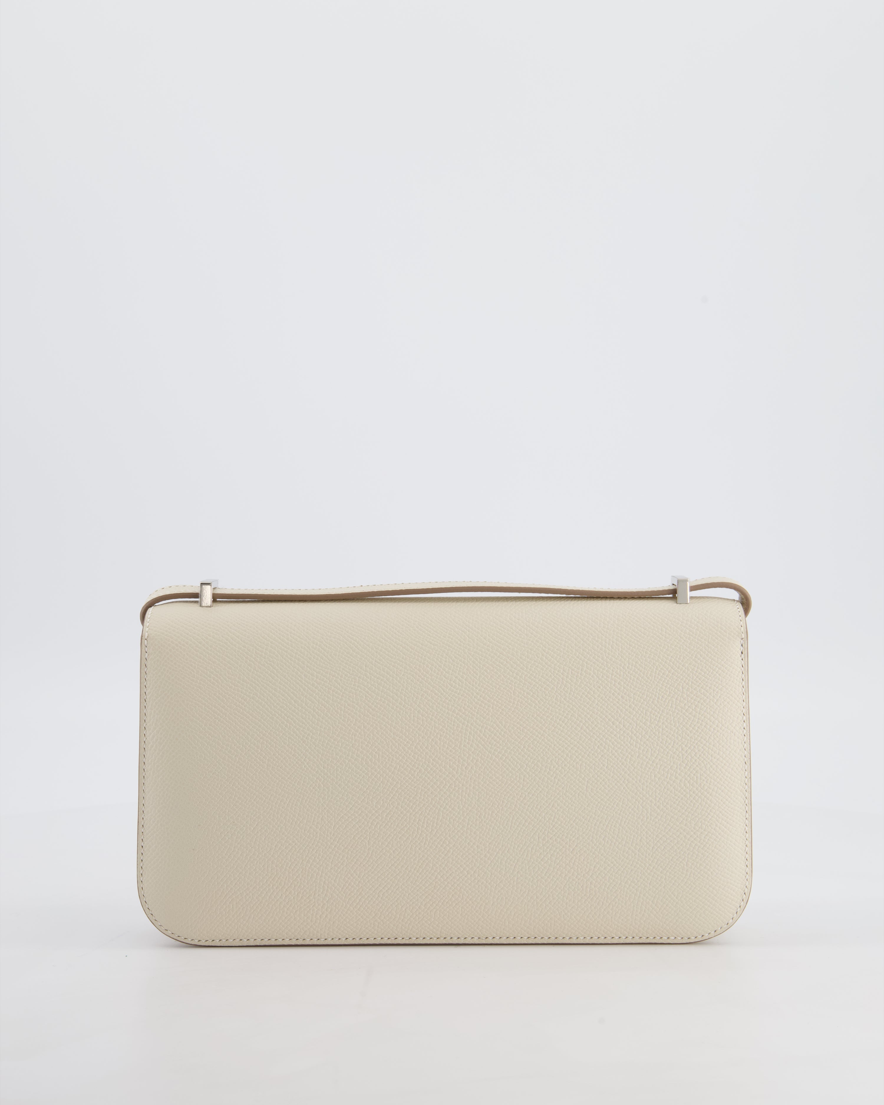 *NEW RELEASE* Hermès Constance 1-Elan Miroir Bag in Craie Epsom Leather with Palladium Hardware