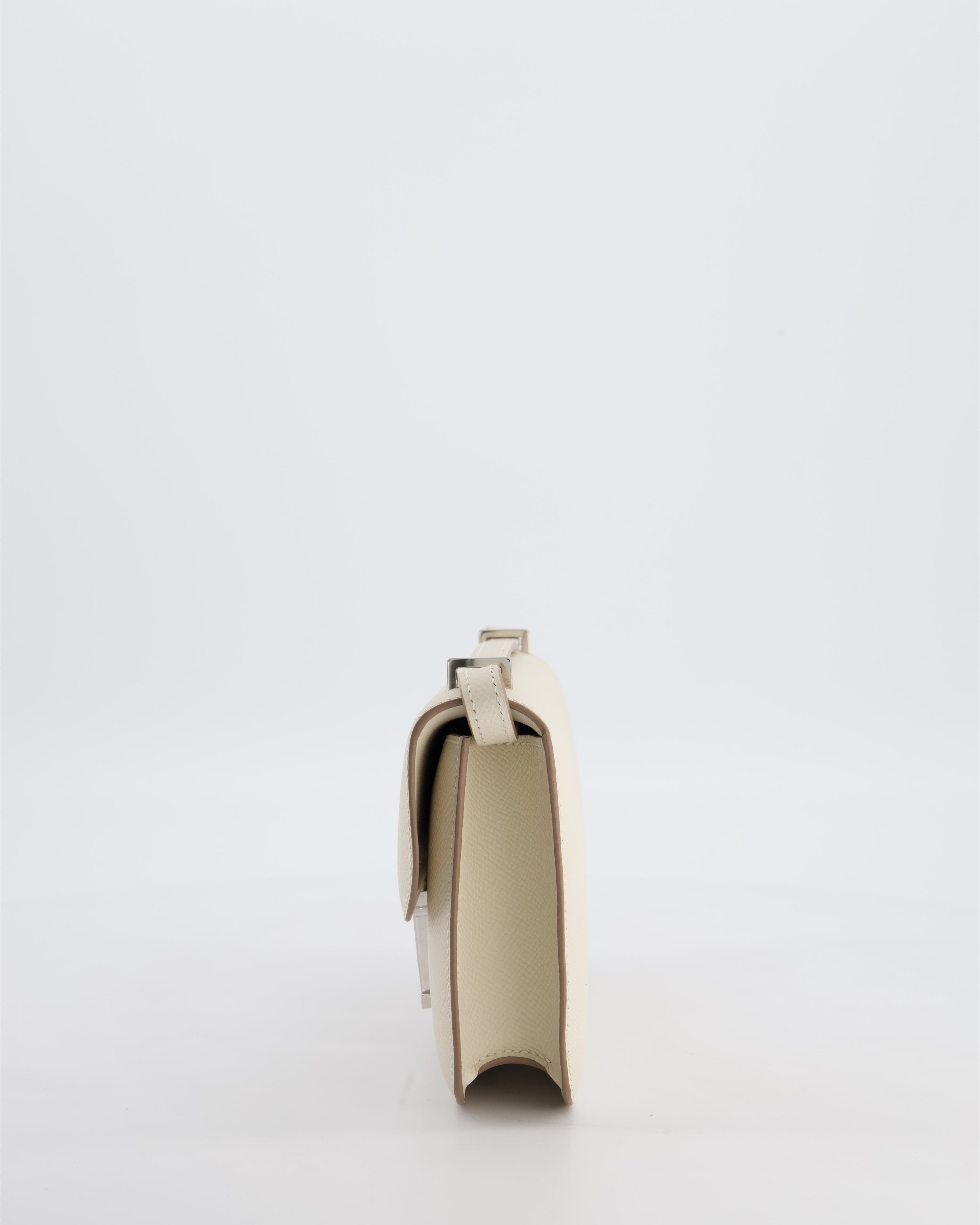 *NEW RELEASE* Hermès Constance 1-Elan Miroir Bag in Craie Epsom Leather with Palladium Hardware