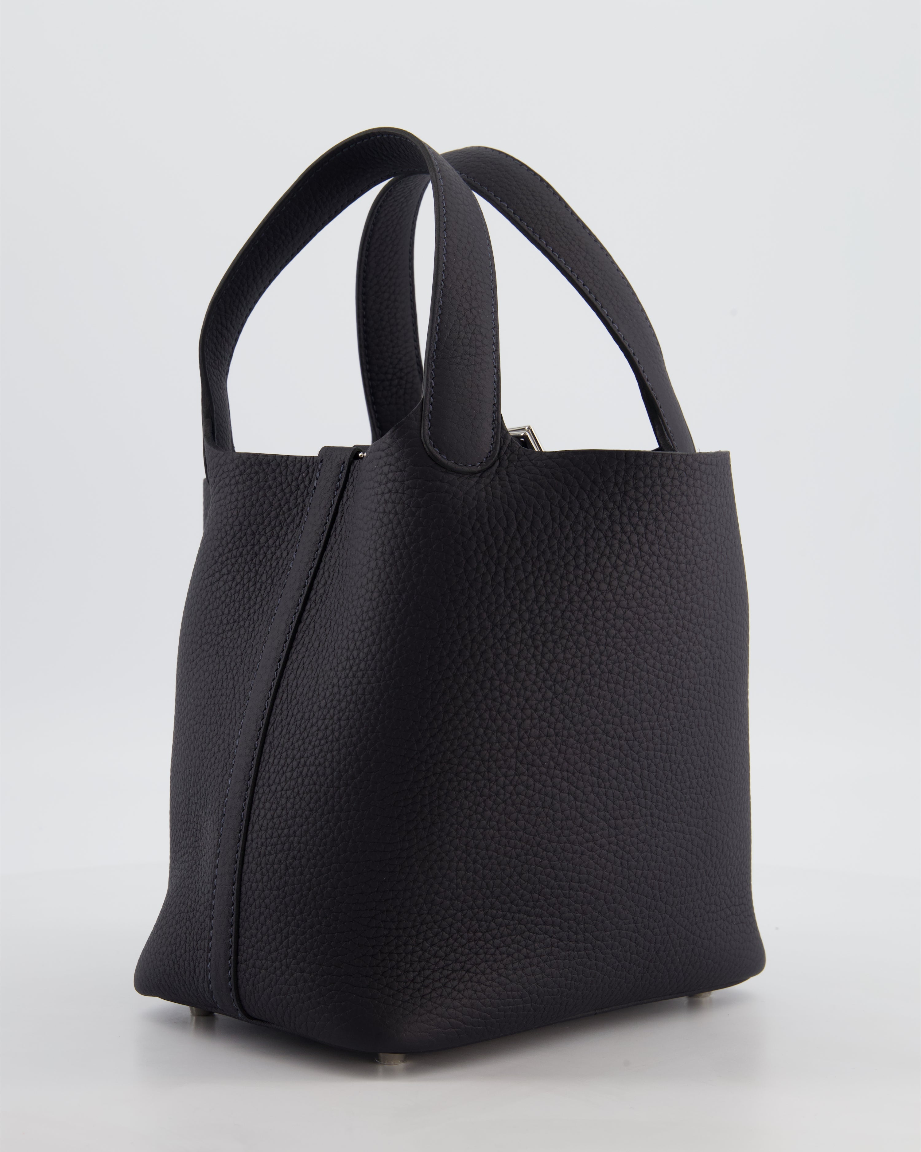 Hermès Picotin Lock 18 Bag in Caban Clemence Leather with Palladium Hardware