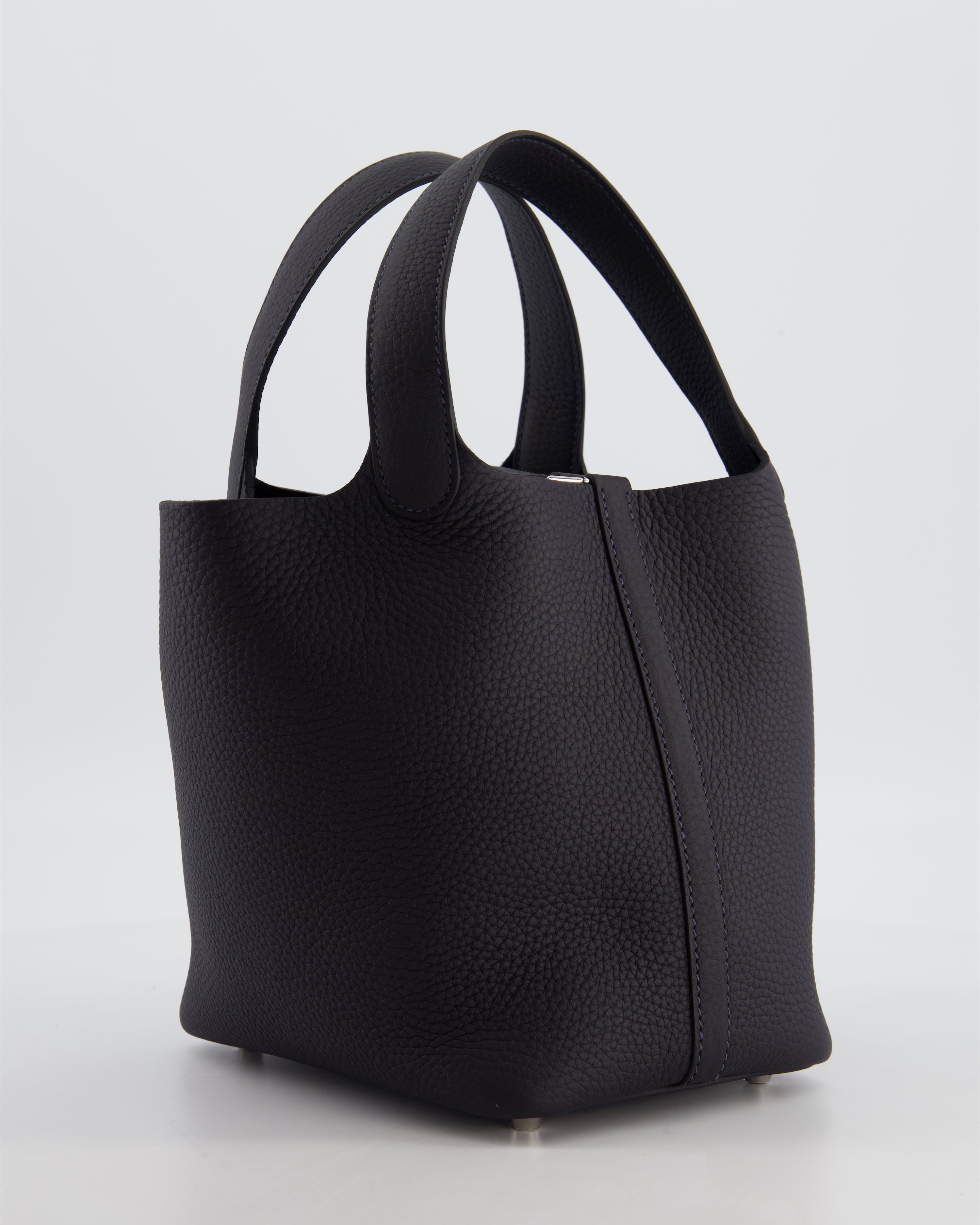 Hermès Picotin Lock 18 Bag in Caban Clemence Leather with Palladium Hardware