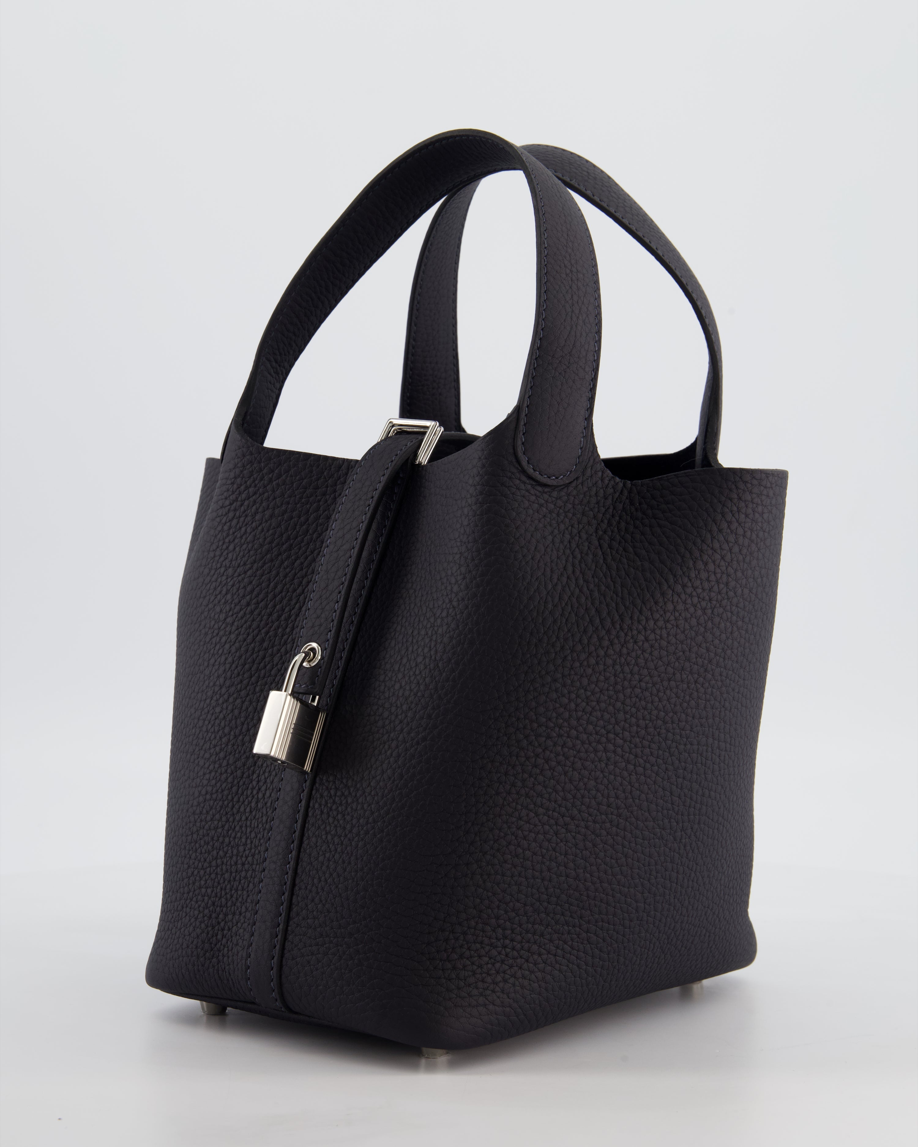 Hermès Picotin Lock 18 Bag in Caban Clemence Leather with Palladium Hardware