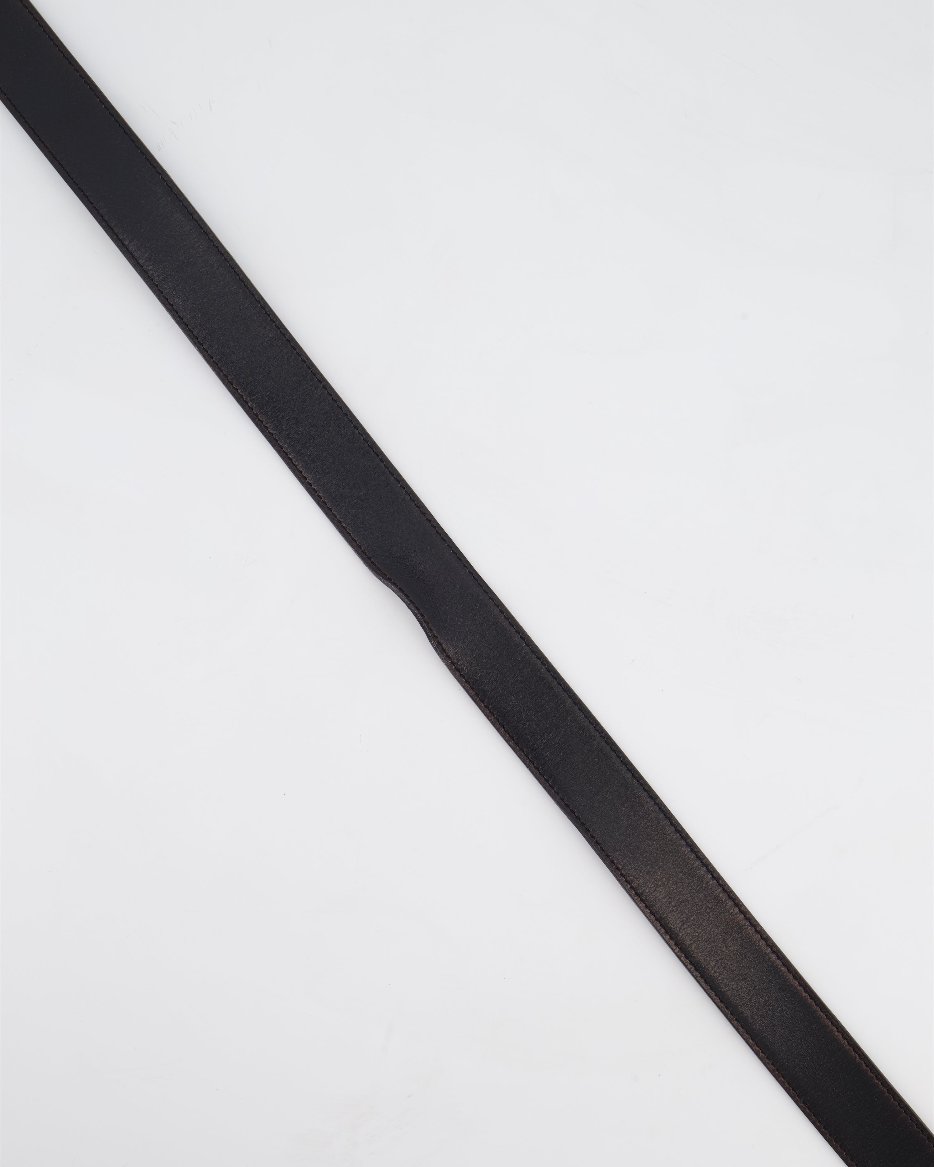 Hermès Double Sided Belt in Black and Etoupe 120cm