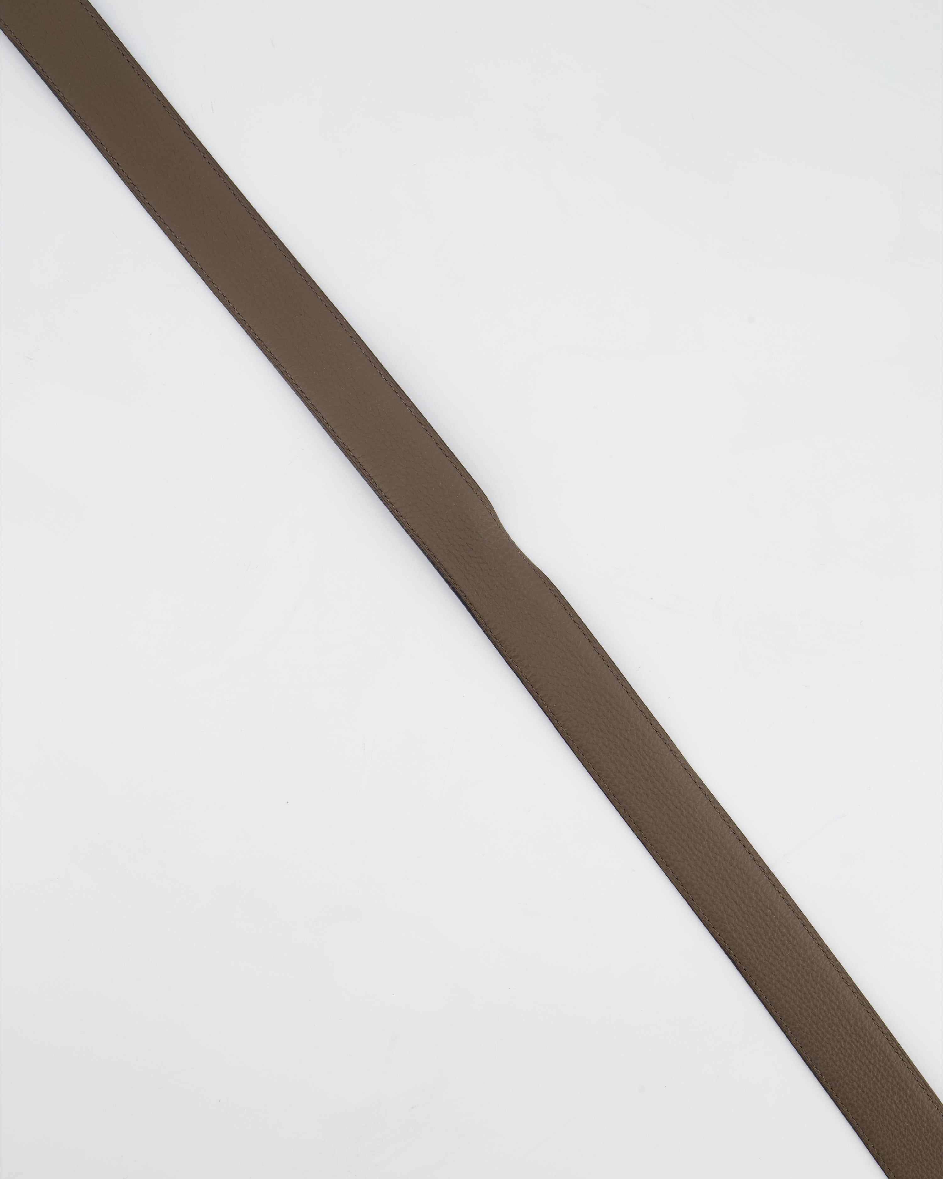 Hermès Double Sided Belt in Black and Etoupe 120cm