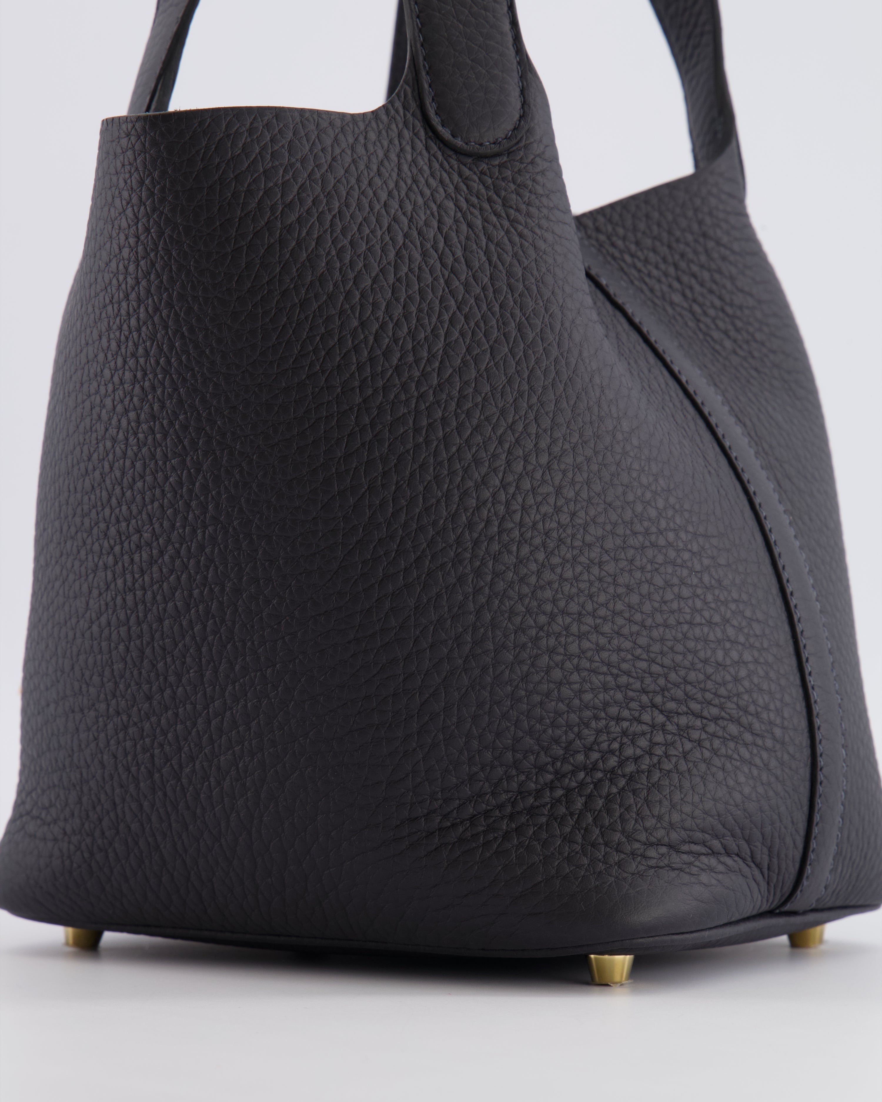Hermès Picotin Lock 18 Bag in Caban Clemence Leather with Gold Hardware
