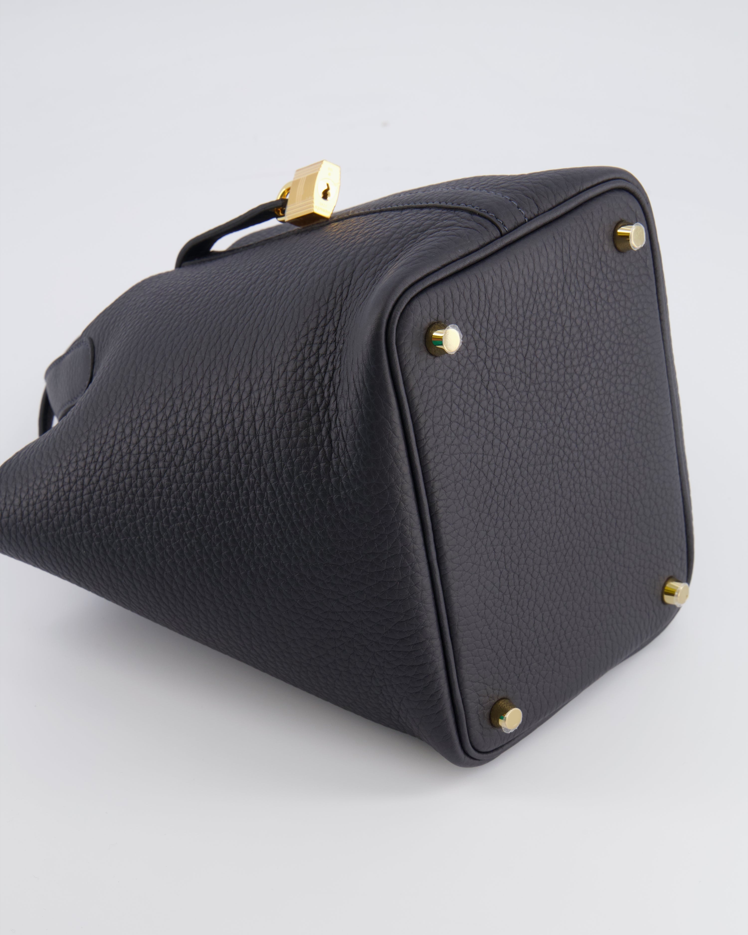 Hermès Picotin Lock 18 Bag in Caban Clemence Leather with Gold Hardware