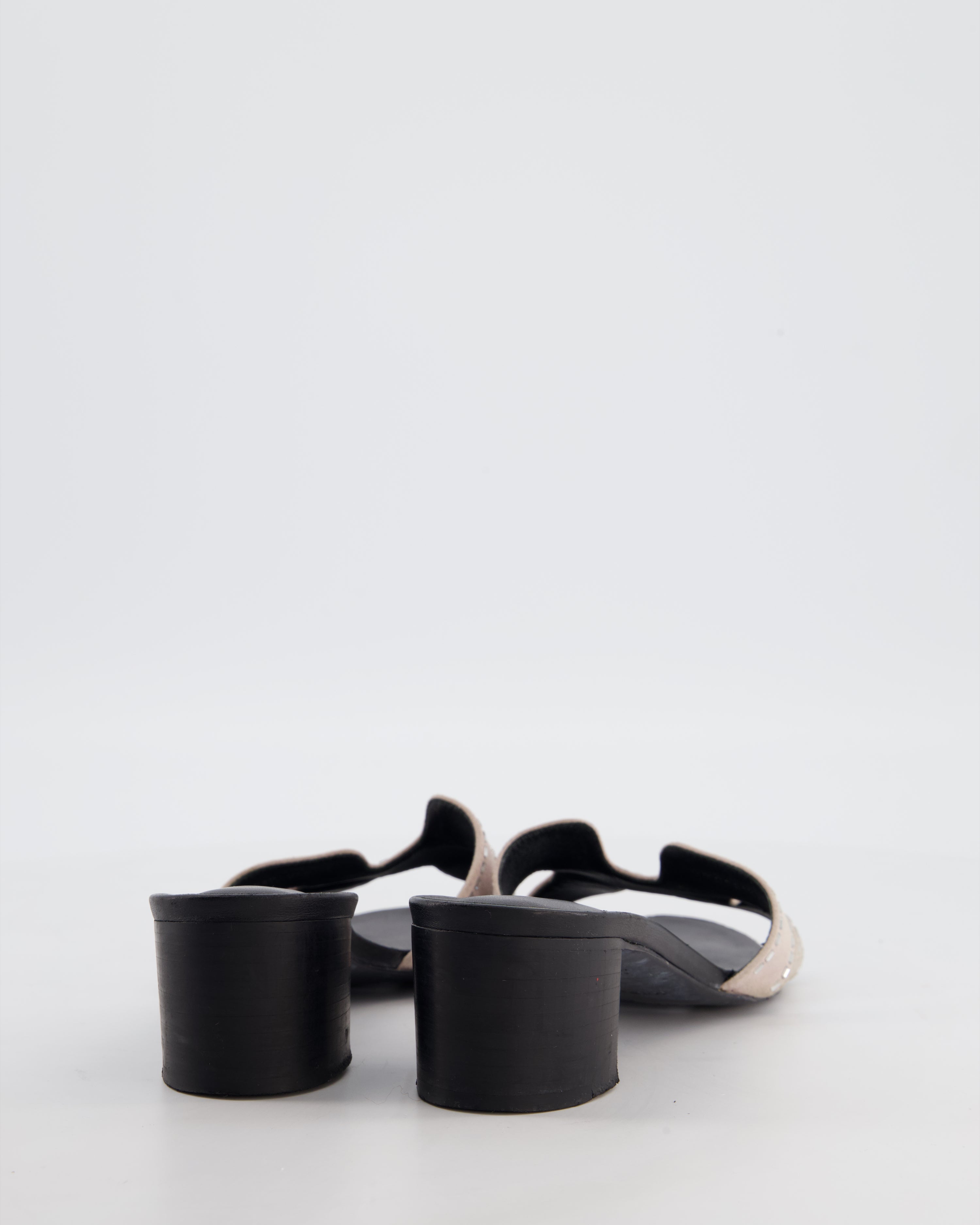 Hermès Oasis Suede Sandals in Light Pink Size EU 38