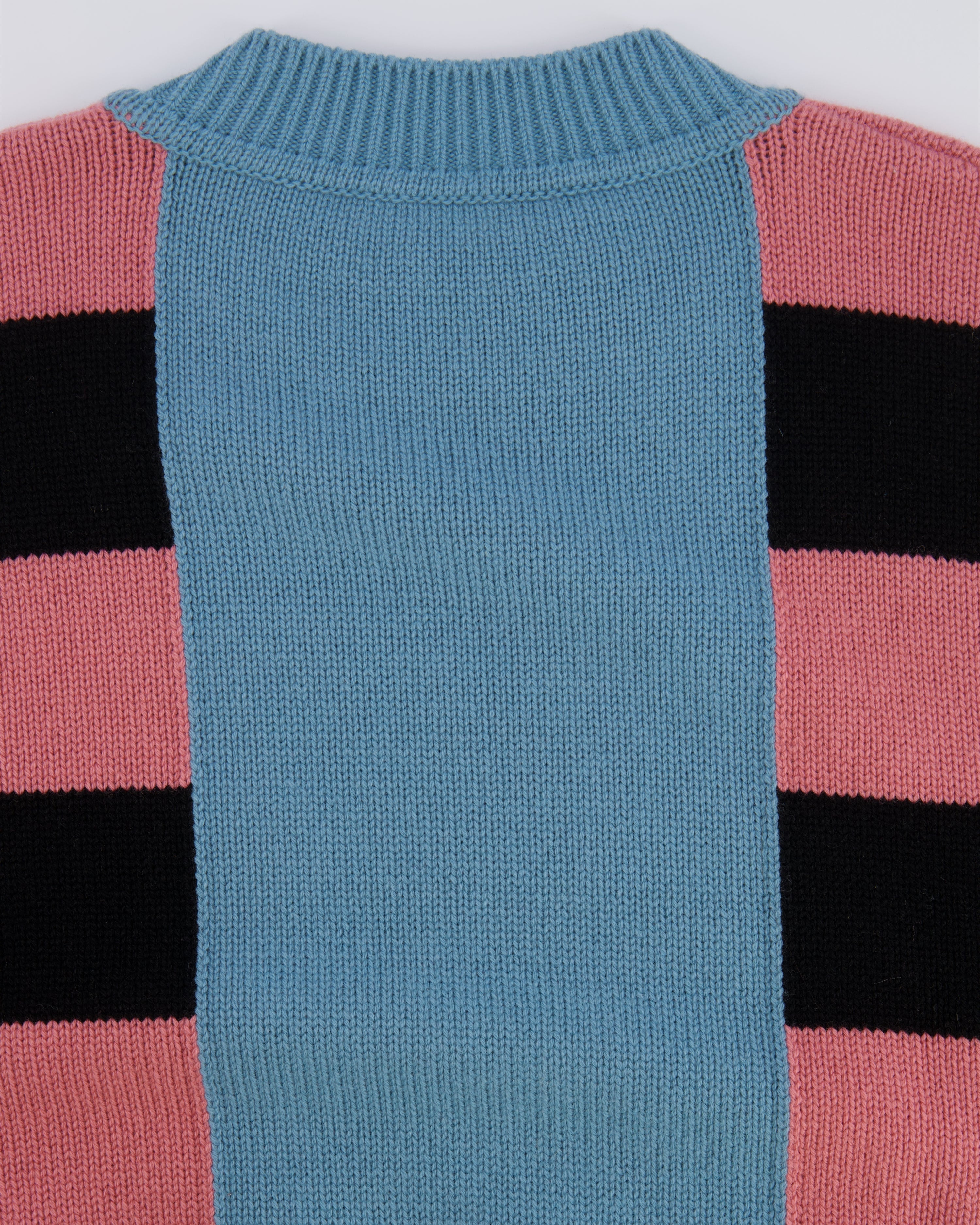 Hermès Fall 2024 Blue, Black and Pink Cashmere Striped Jumper Size FR 38 (UK 10)