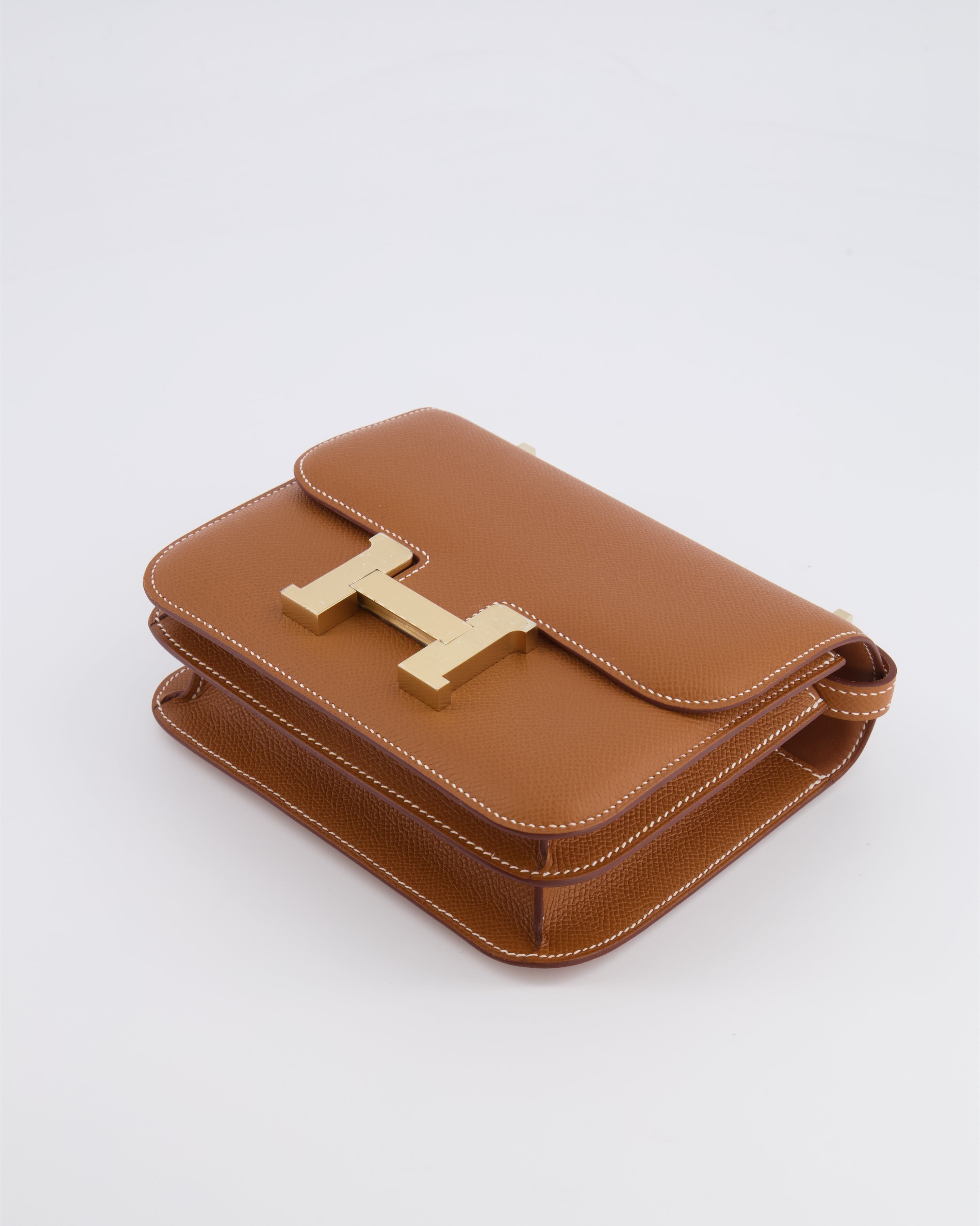 *Fire price “Hermès Constance III 18 Miroir Bag in Gold Epsom Leather with Brushed Permabrass Hardware