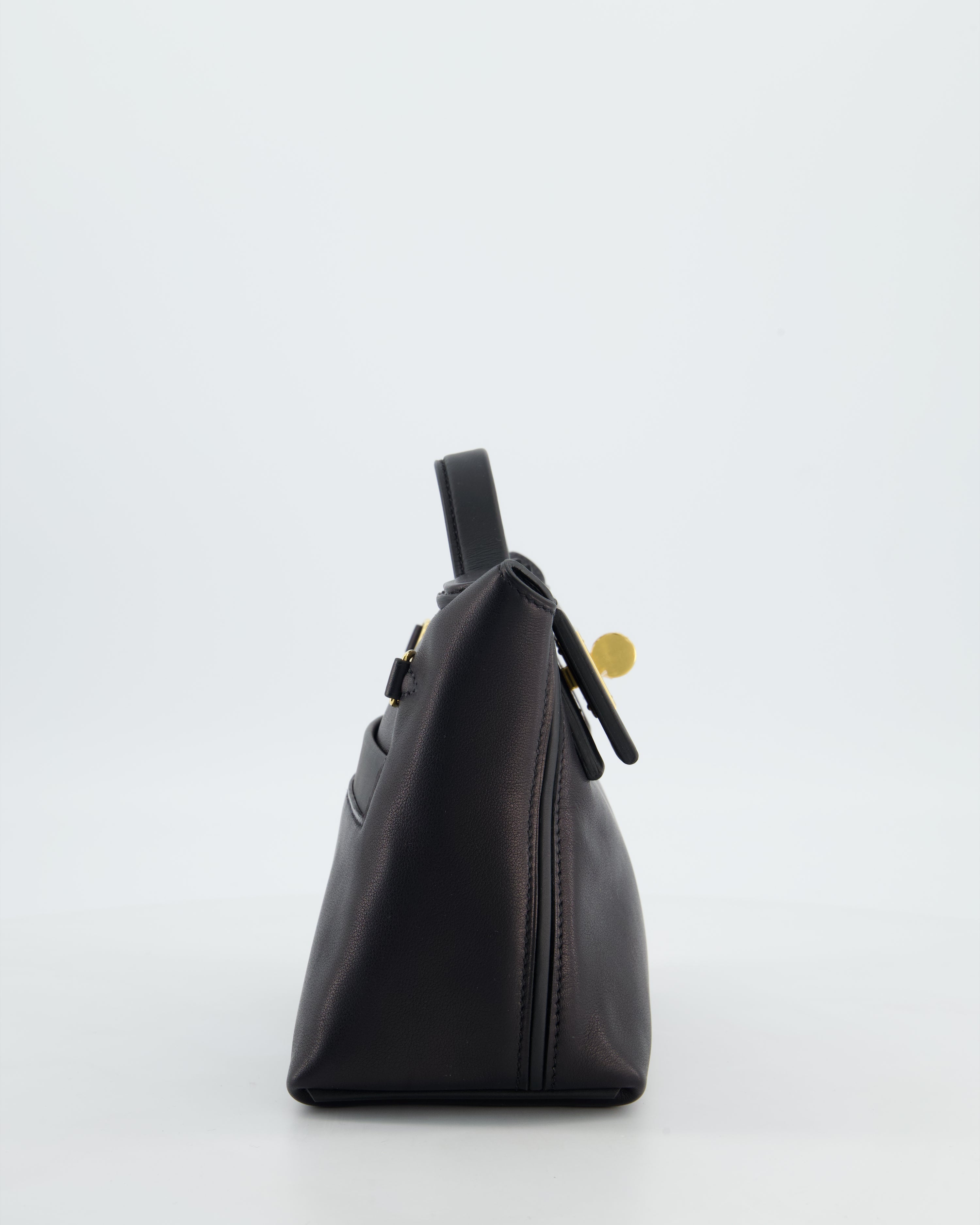 *RARE* Hermès 24/24 21 Bag in Noir Volupto and Noir Swift Leather with Gold Hardware